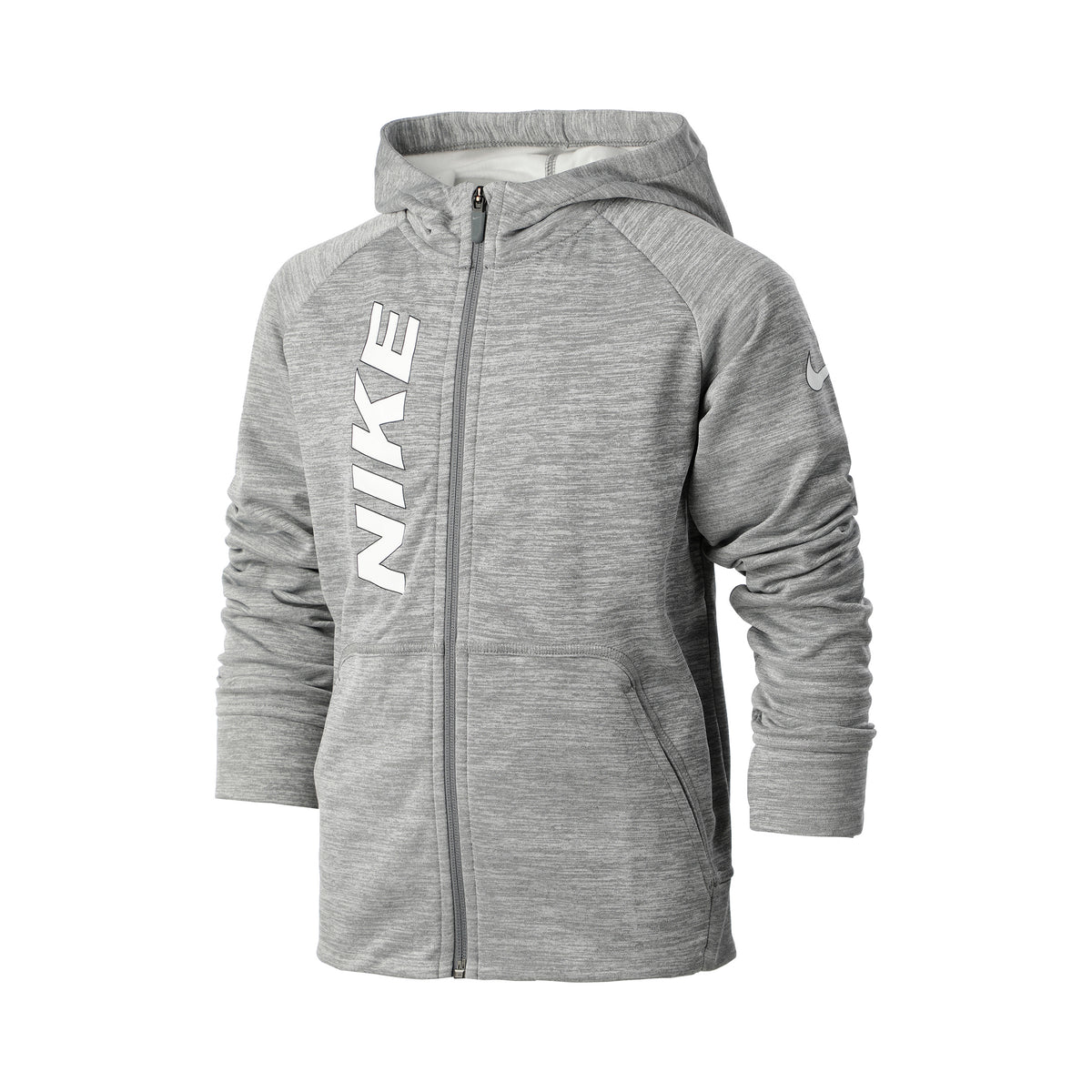 Nike Graphic Swoosh Mikina s kapucí Chlapci - šedá, bílá Nike Graphic Swoosh Mikina s kapucí Chlapci - šedá, bílá