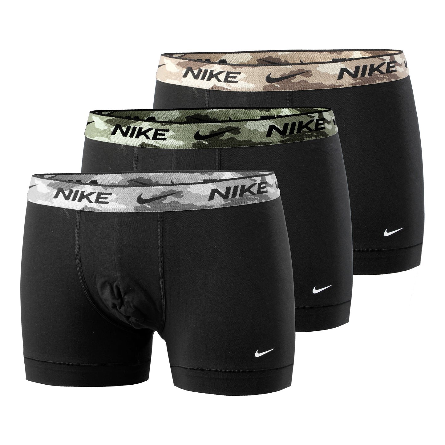 Nike Everyday Stretch Trunk Trenýrky 3ks v baleni Muži - černá, olivová Nike Everyday Stretch Trunk Trenýrky 3ks v baleni Muži - černá, olivová