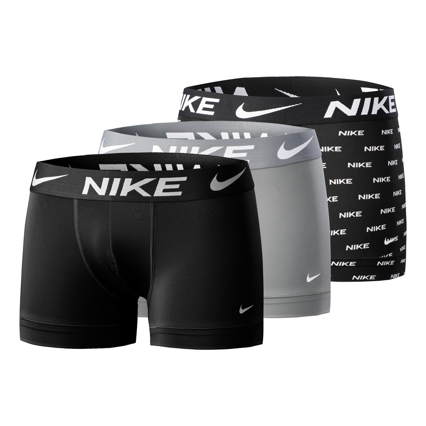 Nike Dri-FIT Essential Micro Trunk Trenýrky 3ks V Baleni Muži-Černá,Šedá Nike Dri-FIT Essential Micro Trunk Trenýrky 3ks V Baleni Muži-Černá,Šedá