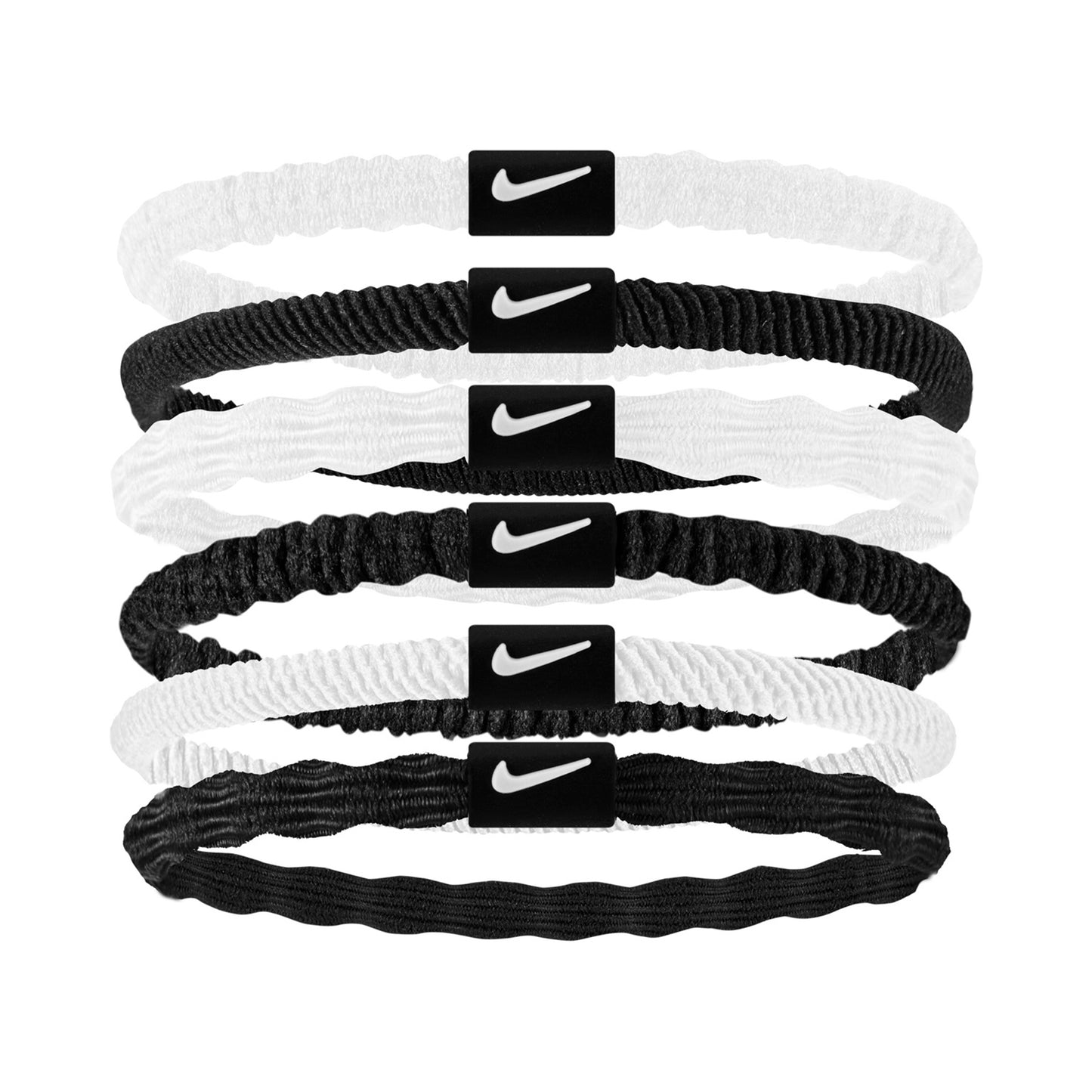 Nike Flex Hair Tie Čelenka 6ks Balení-Bílá,Černá Nike Flex Hair Tie Čelenka 6ks Balení-Bílá,Černá