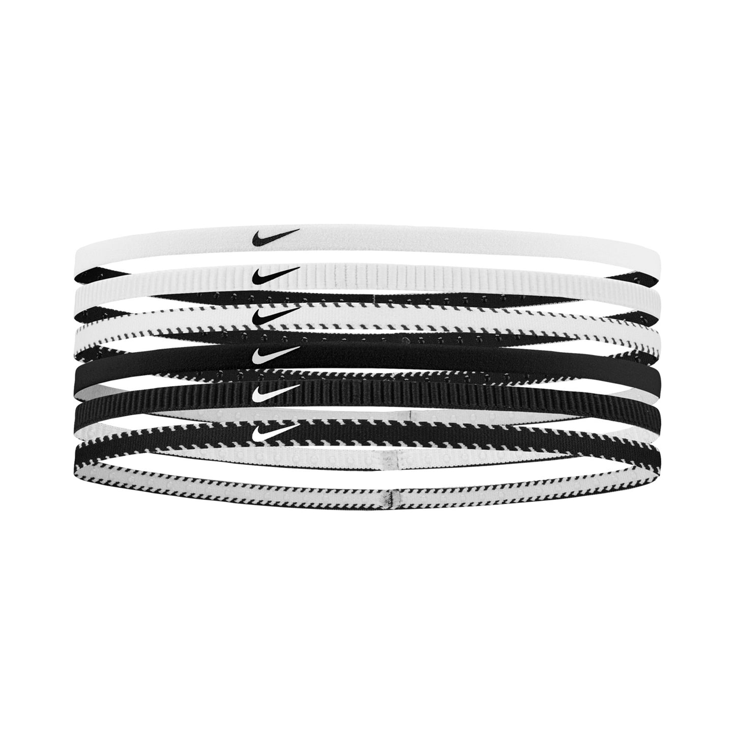 Nike Nike Flex Classic Slim Čelenka 6ks Balení-Bílá,Černá Nike Nike Flex Classic Slim Čelenka 6ks Balení-Bílá,Černá