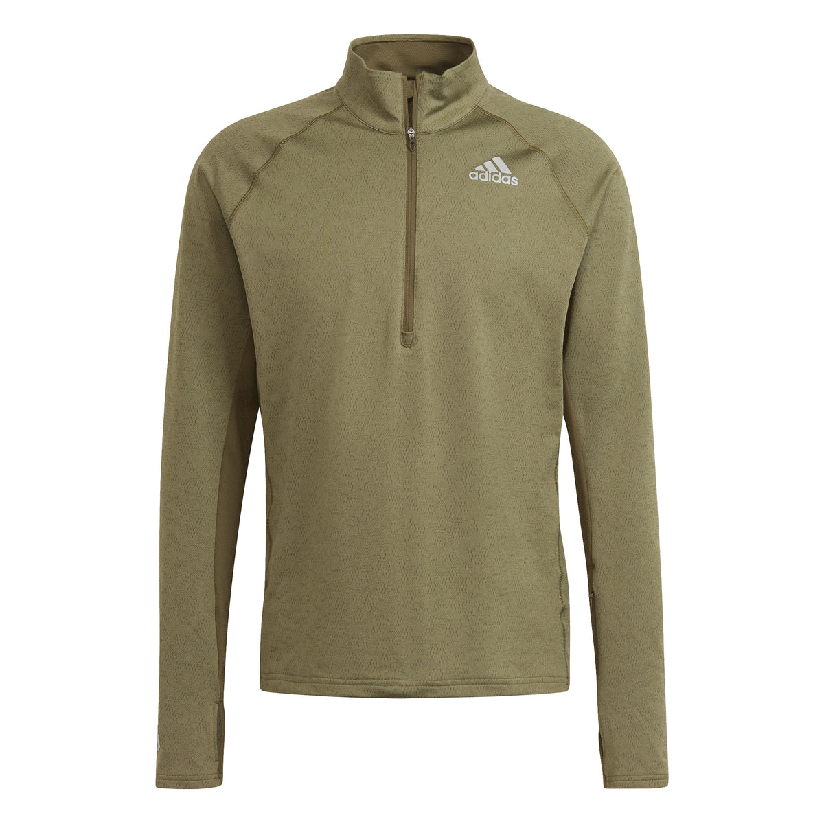 adidas Half-Zip S dlouhým rukávem Muži - olivová, adidas Half-Zip S dlouhým rukávem Muži - olivová,
