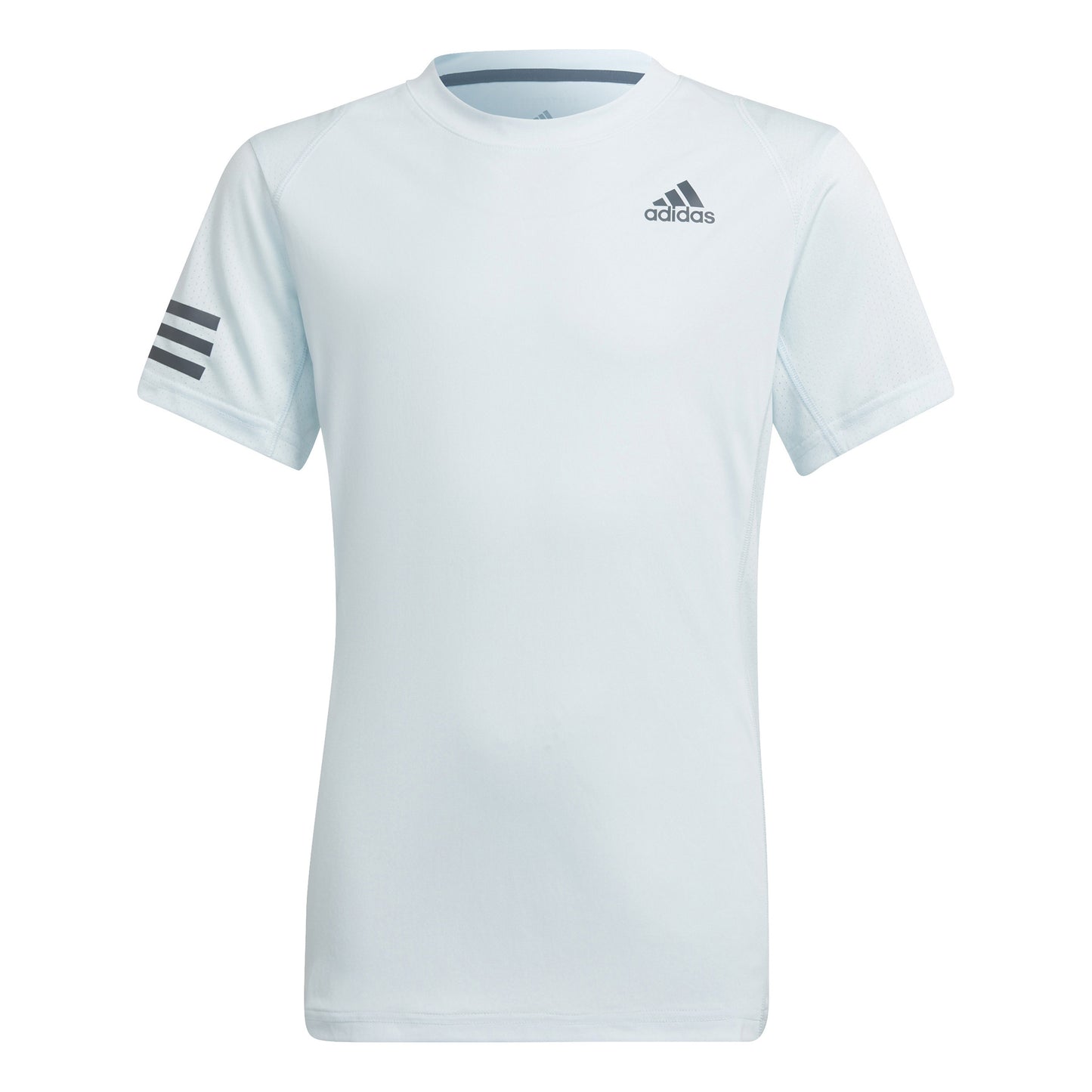 adidas Club 3 Stripes Tričko Chlapci - světle modrá, adidas Club 3 Stripes Tričko Chlapci - světle modrá,