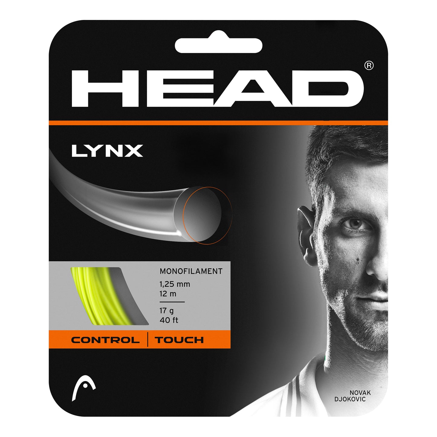 HEAD Lynx Výpletová Sada 12m - Neonově Žlutá HEAD Lynx Výpletová Sada 12m - Neonově Žlutá