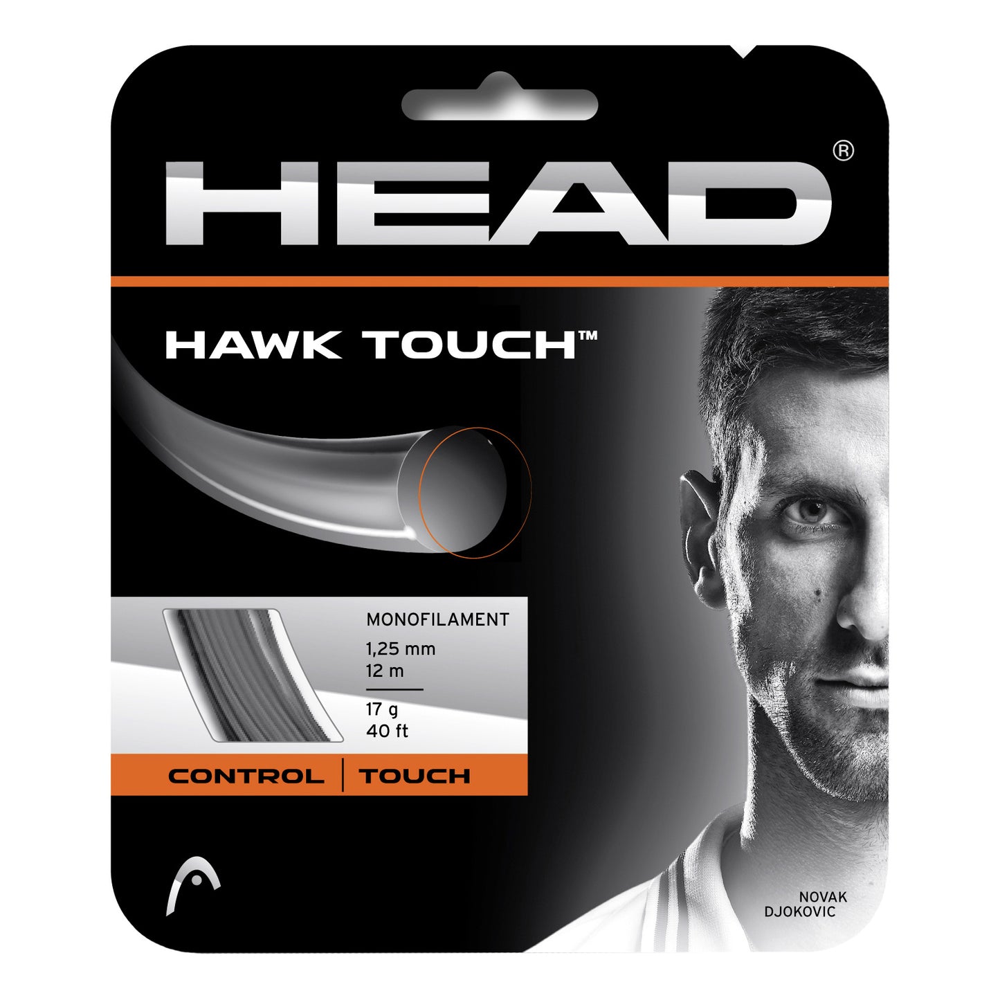 HEAD Hawk Touch Výpletová sada 12m - antrazitová HEAD Hawk Touch Výpletová sada 12m - antrazitová