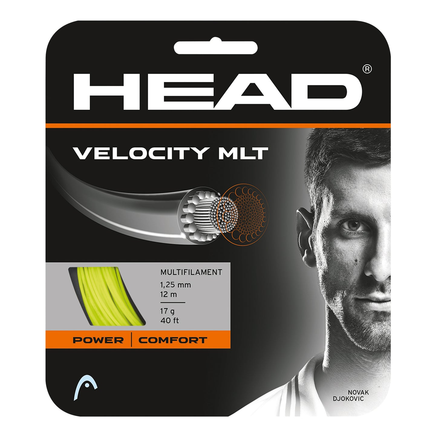 HEAD Velocity MLT Výpletová Sada 12m-Žlutá HEAD Velocity MLT Výpletová Sada 12m-Žlutá