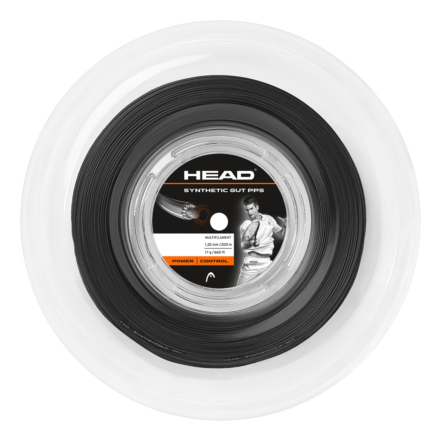HEAD Synthetic Gut PPS Výplet - role 200m - černá HEAD Synthetic Gut PPS Výplet - role 200m - černá