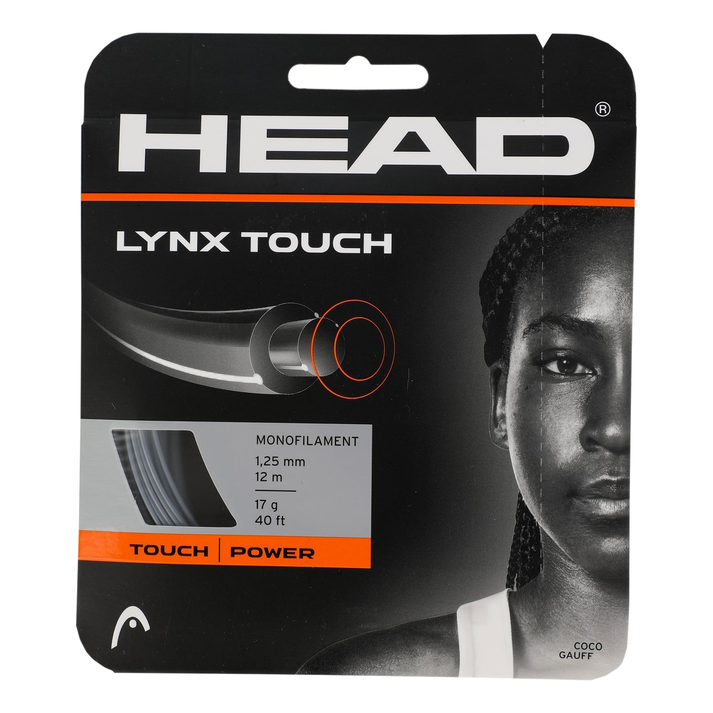 HEAD Lynx Touch Výpletová sada 12m - antrazitová HEAD Lynx Touch Výpletová sada 12m - antrazitová