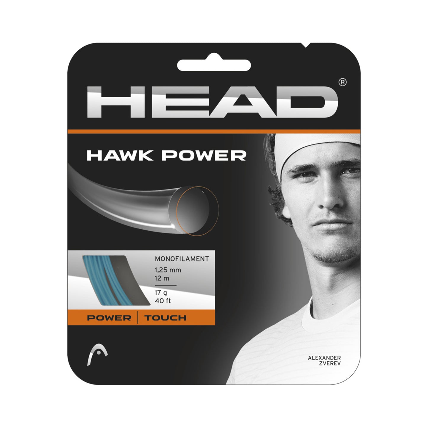 HEAD Hawk Power Výpletová sada 12m - petrolejová HEAD Hawk Power Výpletová sada 12m - petrolejová