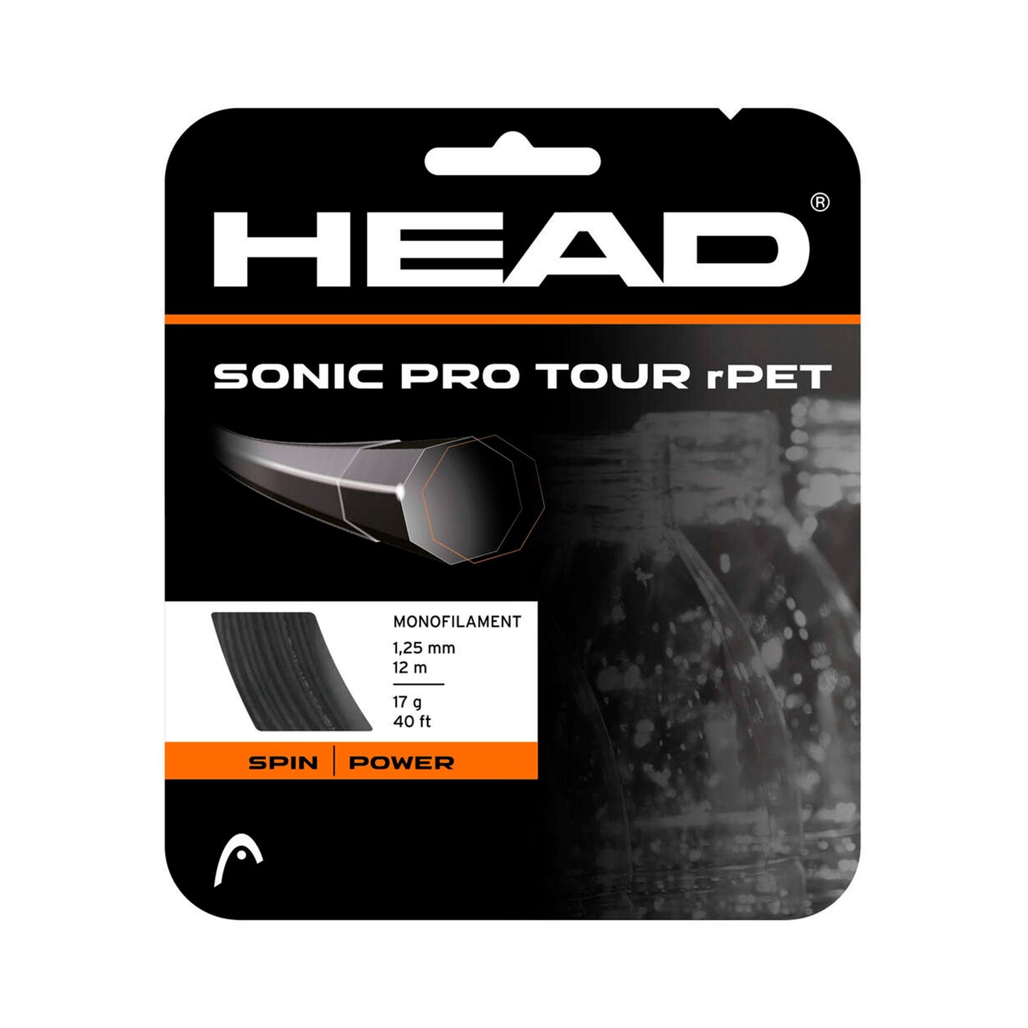 HEAD Sonic Pro Touch Výpletová sada 12m - antrazitová HEAD Sonic Pro Touch Výpletová sada 12m - antrazitová