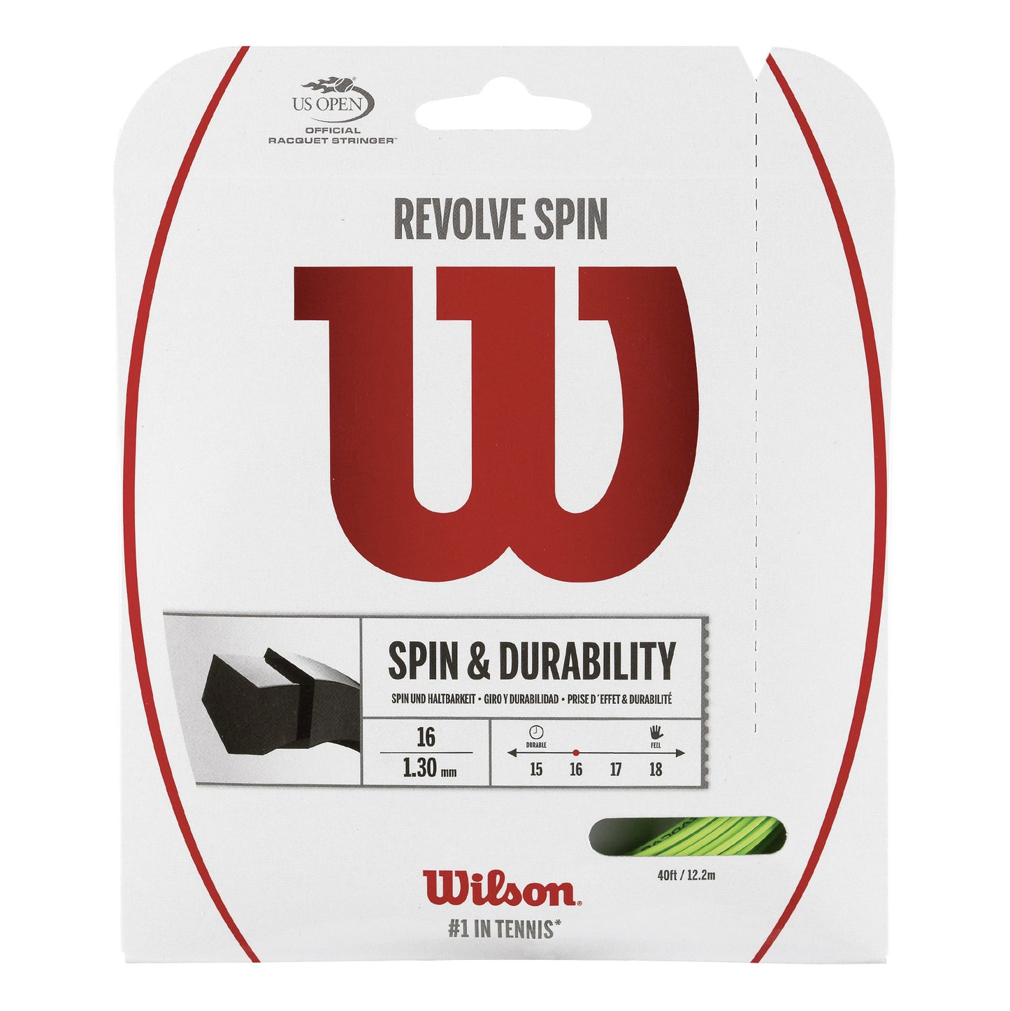 Wilson Revolve Spin Výpletová Sada 12,2m-Zelená Wilson Revolve Spin Výpletová Sada 12,2m-Zelená