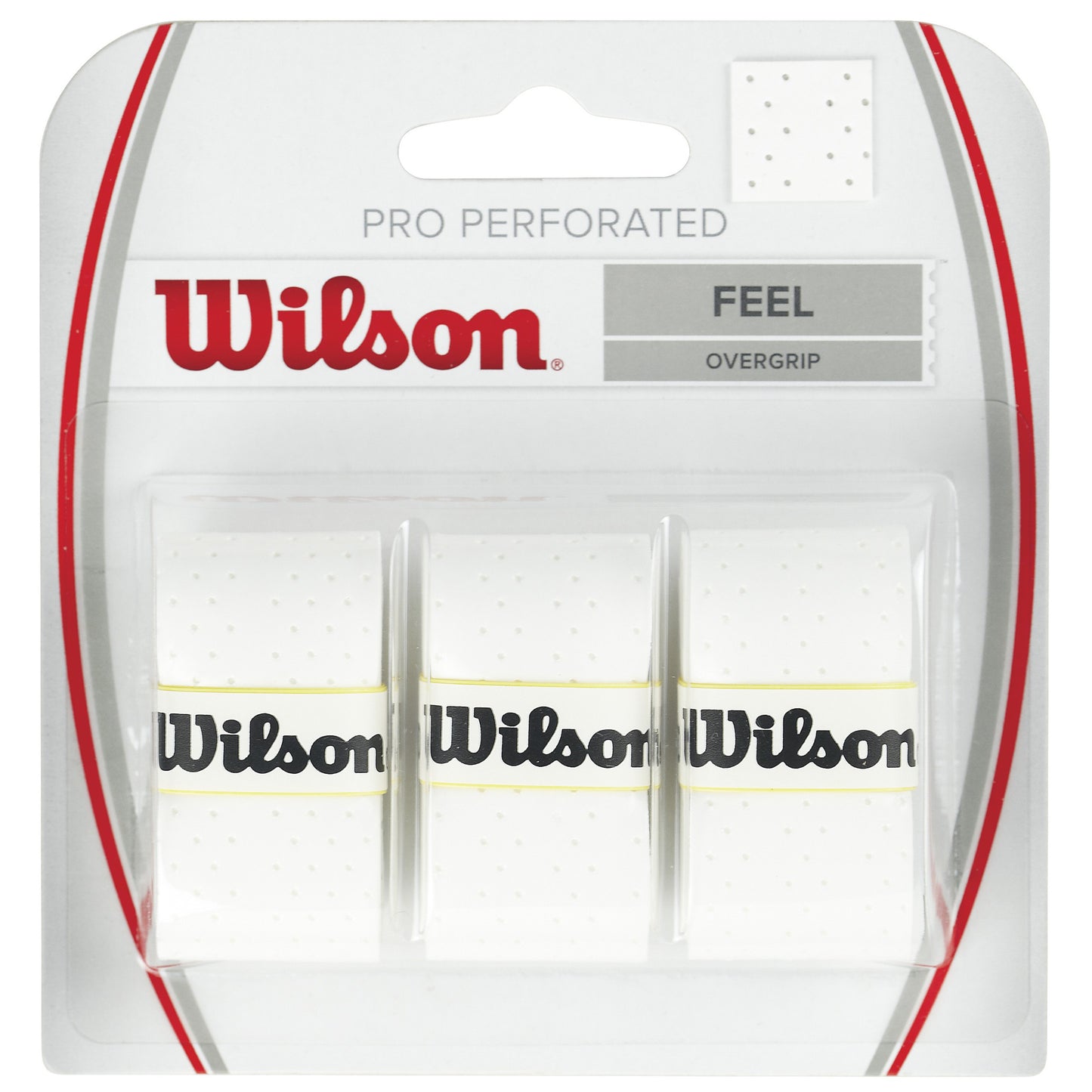 Wilson Pro Overgrip Perforated 3ks V Baleni - Bílá Wilson Pro Overgrip Perforated 3ks V Baleni - Bílá