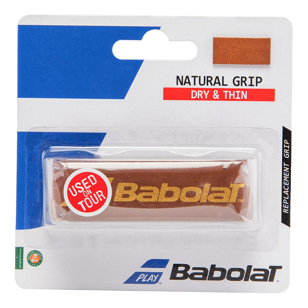 Babolat Natural Grip 1ks V Balení - Hnědá Babolat Natural Grip 1ks V Balení - Hnědá