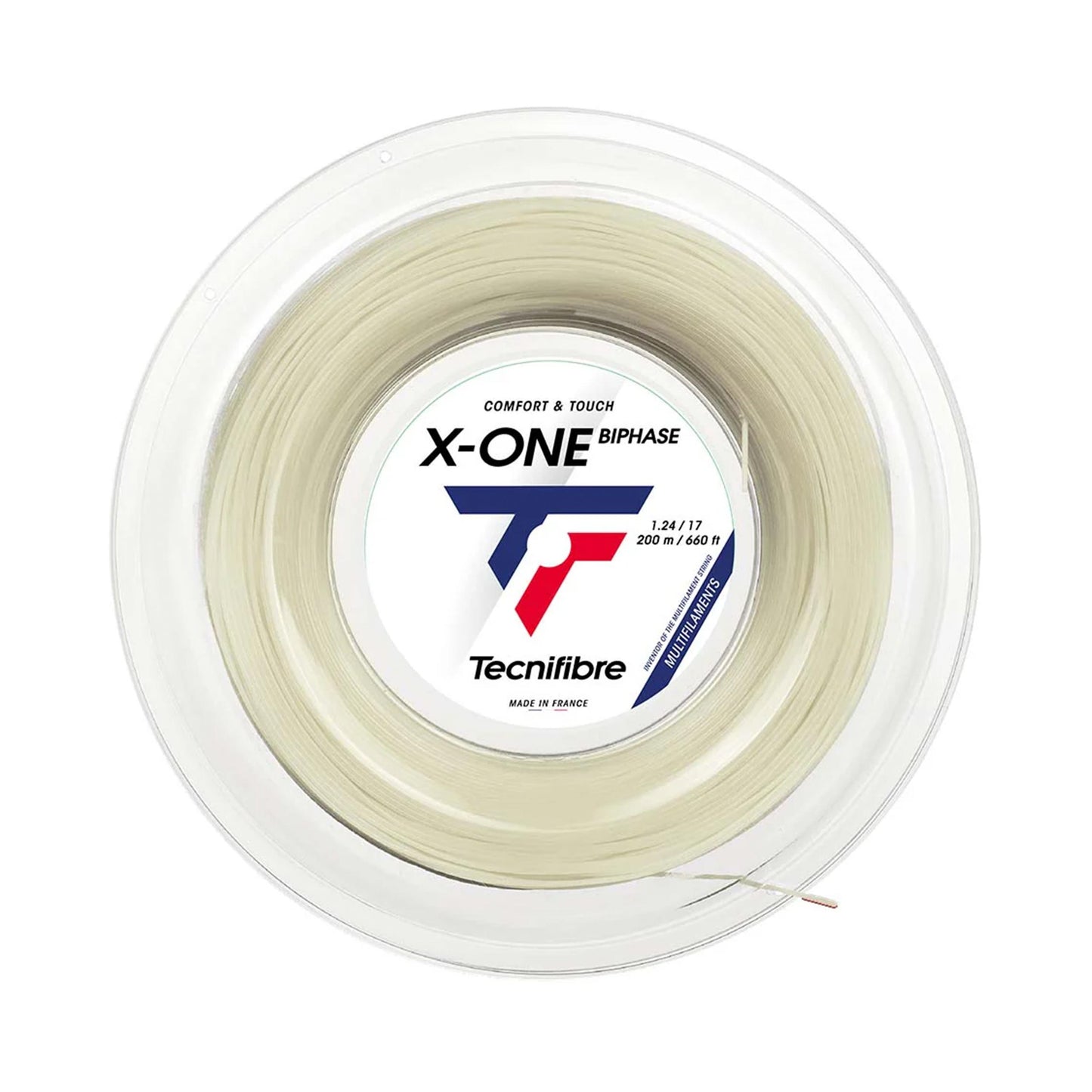 Tecnifibre X-One Biphase 200m Výplet-Role-Přírodní Barvy Tecnifibre X-One Biphase 200m Výplet-Role-Přírodní Barvy