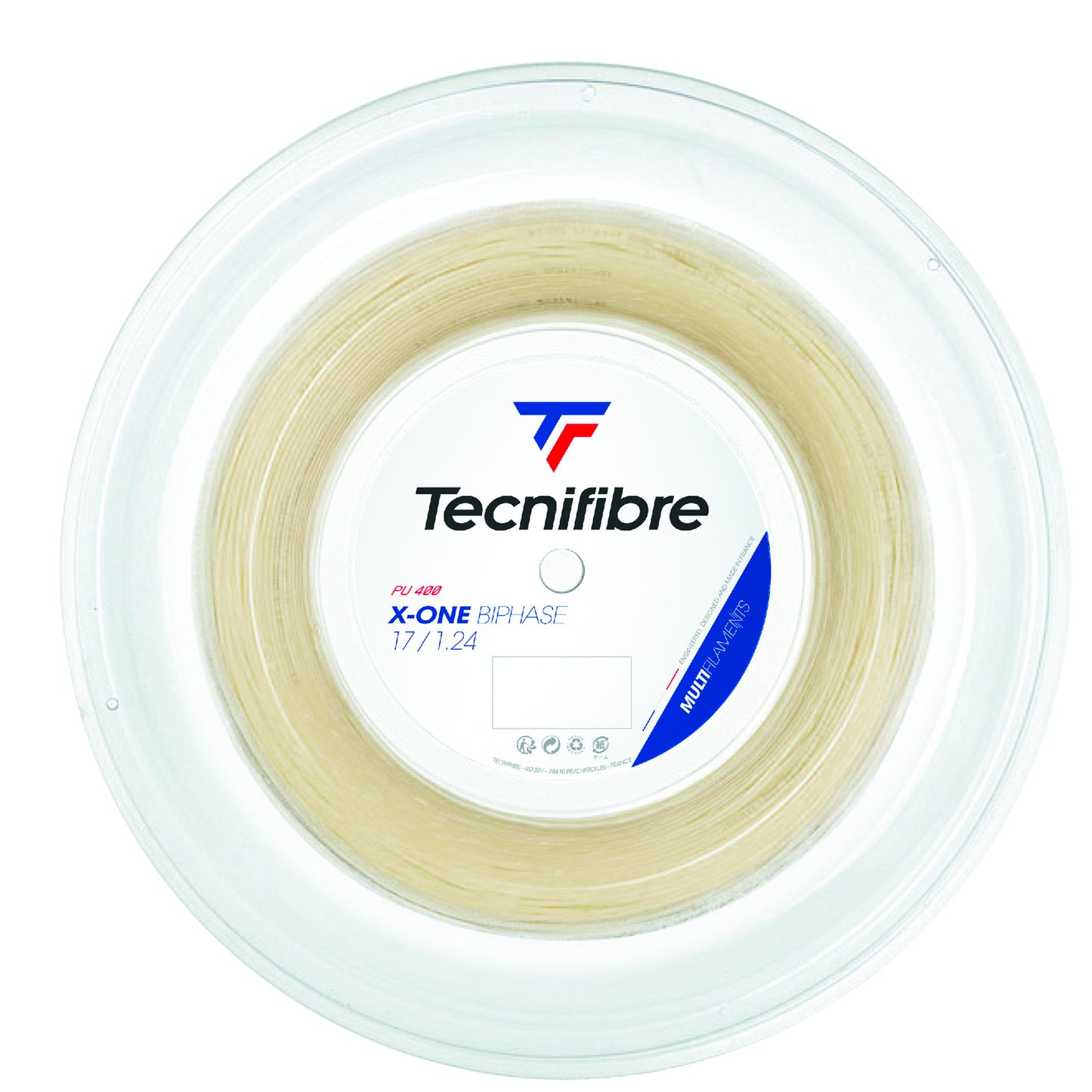 Tecnifibre X-One Biphase 200m Výplet-Role-Přírodní Barvy Tecnifibre X-One Biphase 200m Výplet-Role-Přírodní Barvy