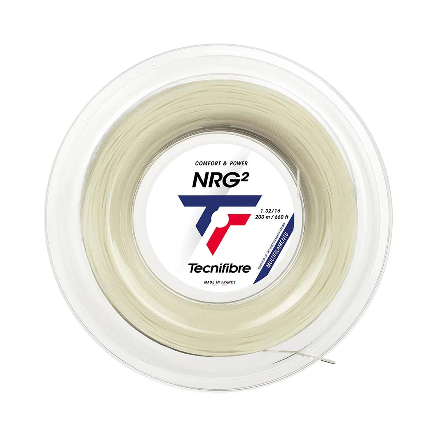 Tecnifibre NRG² 200m Výplet-Role-Přírodní Barvy Tecnifibre NRG² 200m Výplet-Role-Přírodní Barvy
