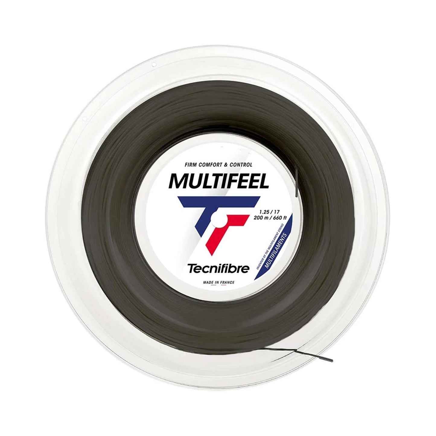 Tecnifibre Multifeel 200m Výplet-Role-Černá Tecnifibre Multifeel 200m Výplet-Role-Černá