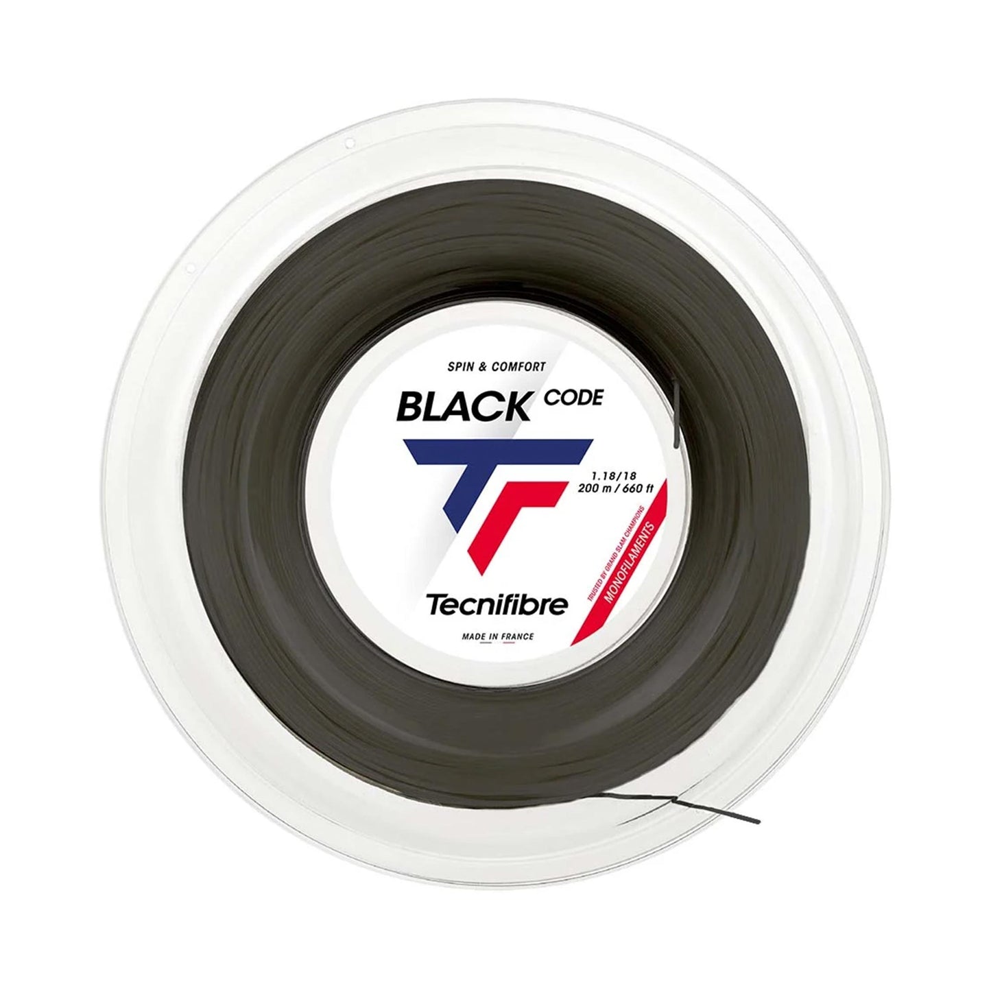 Tecnifibre Black Code 200m Výplet-Role-Černá Tecnifibre Black Code 200m Výplet-Role-Černá