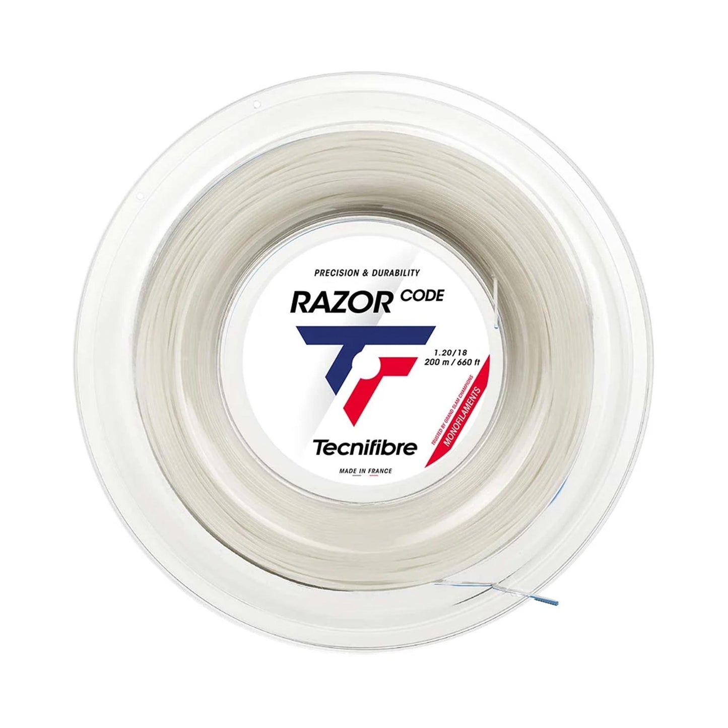 Tecnifibre Razor Code 200m Výplet-Role-Bílá Tecnifibre Razor Code 200m Výplet-Role-Bílá