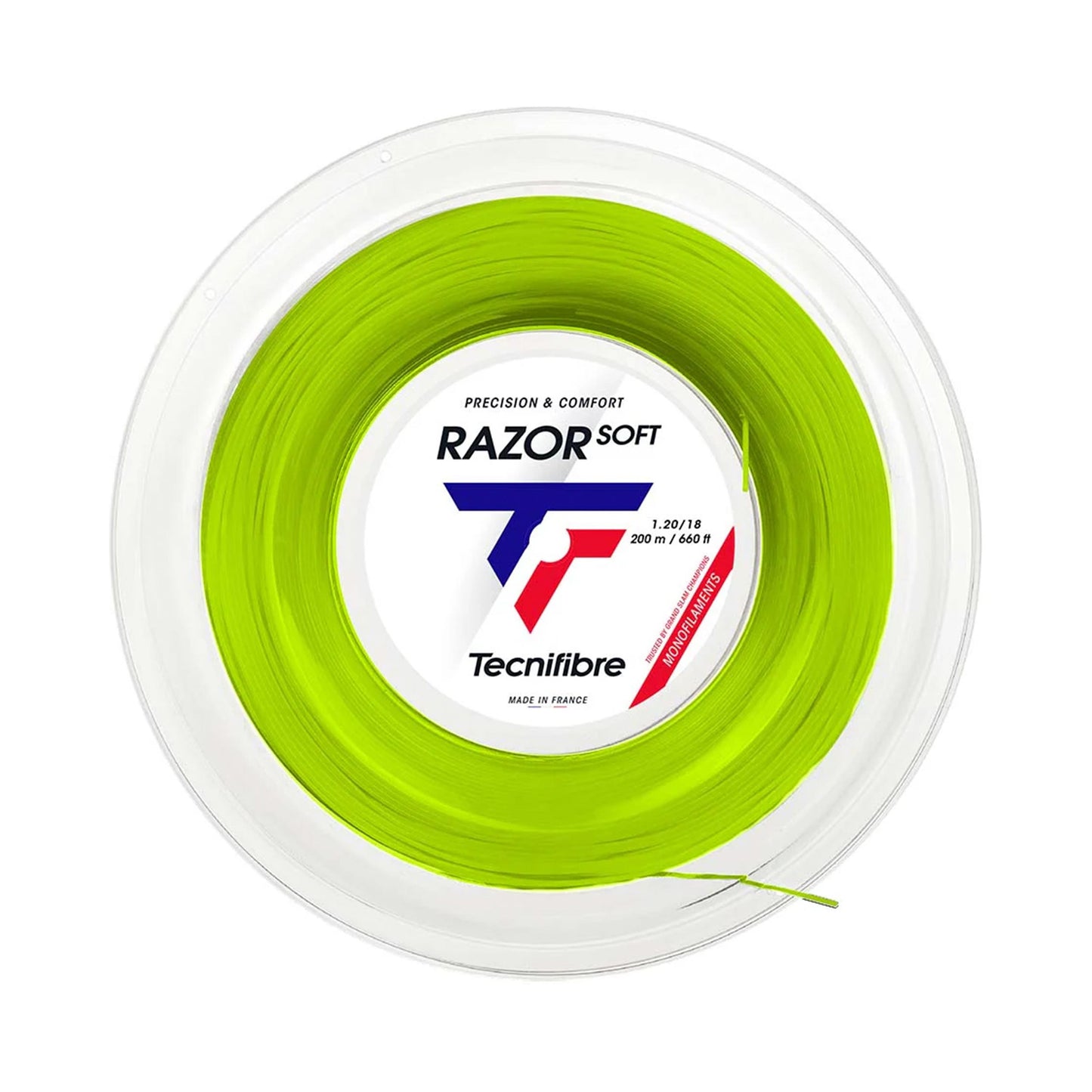 Tecnifibre Razor Soft 200m Výplet-Role-Limetková Tecnifibre Razor Soft 200m Výplet-Role-Limetková