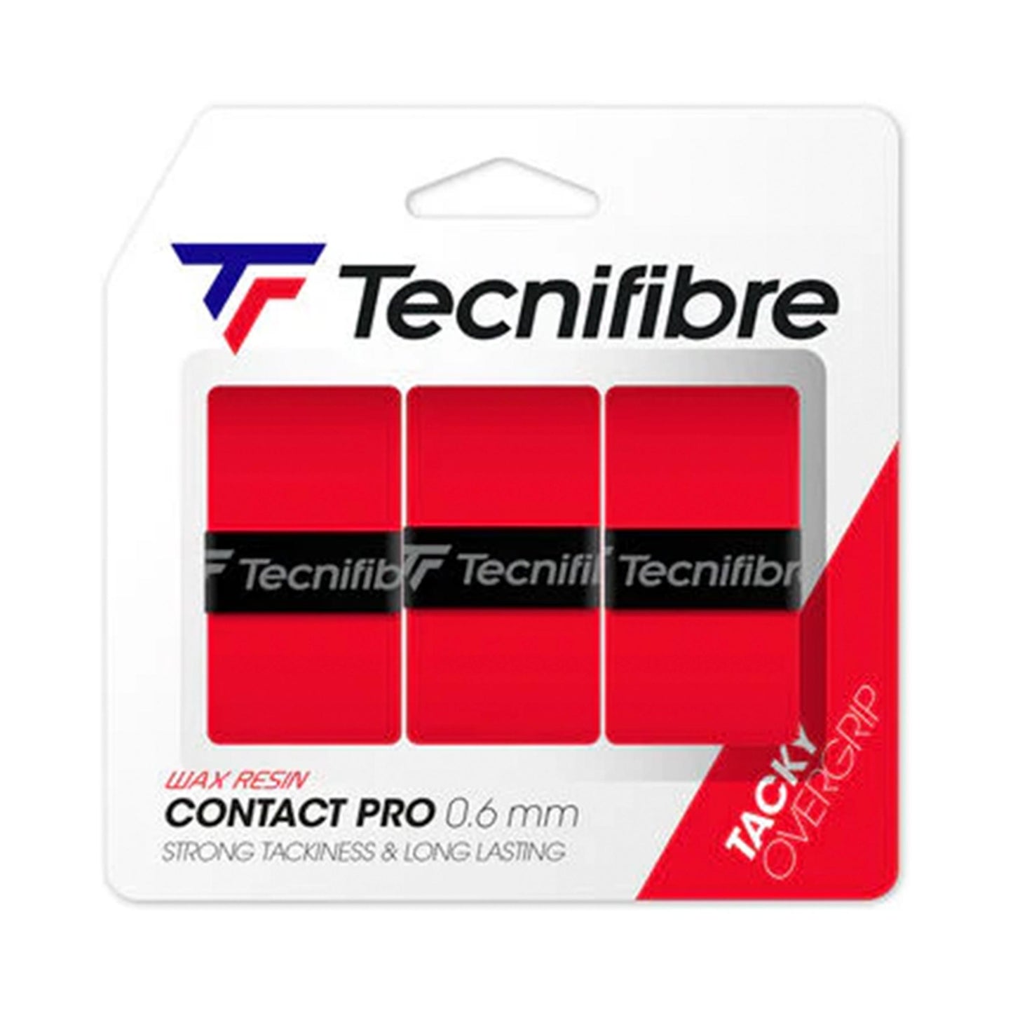 Tecnifibre Contact Pro 3er 3ks V Baleni-Červená Tecnifibre Contact Pro 3er 3ks V Baleni-Červená