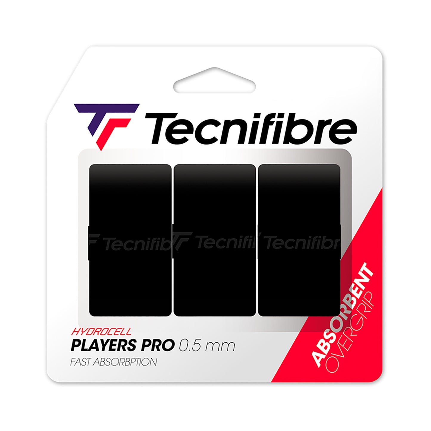 Tecnifibre Players Pro 3er 3ks v baleni - černá Tecnifibre Players Pro 3er 3ks v baleni - černá
