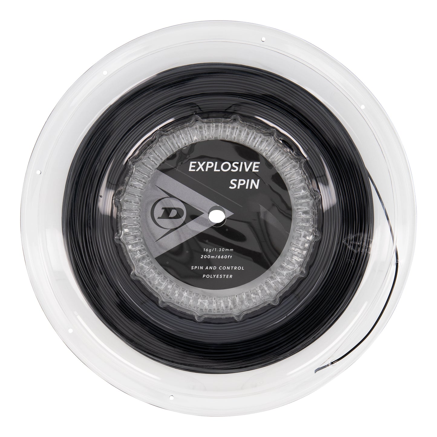 Dunlop Explosive Spin Výplet-Role 200m-Černá Dunlop Explosive Spin Výplet-Role 200m-Černá