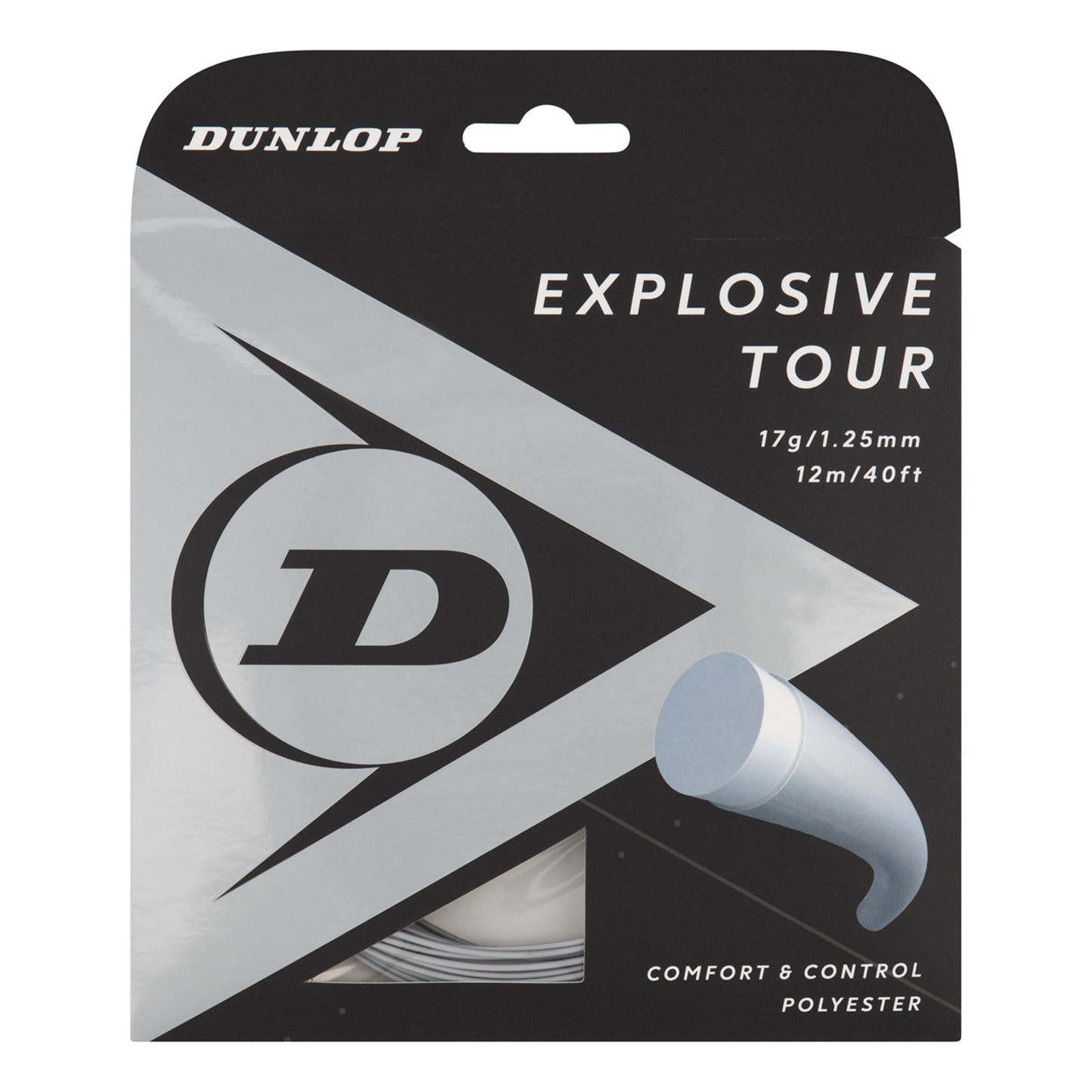 Dunlop Explosive Tour Výpletová Sada 12m-Stříbrná Dunlop Explosive Tour Výpletová Sada 12m-Stříbrná