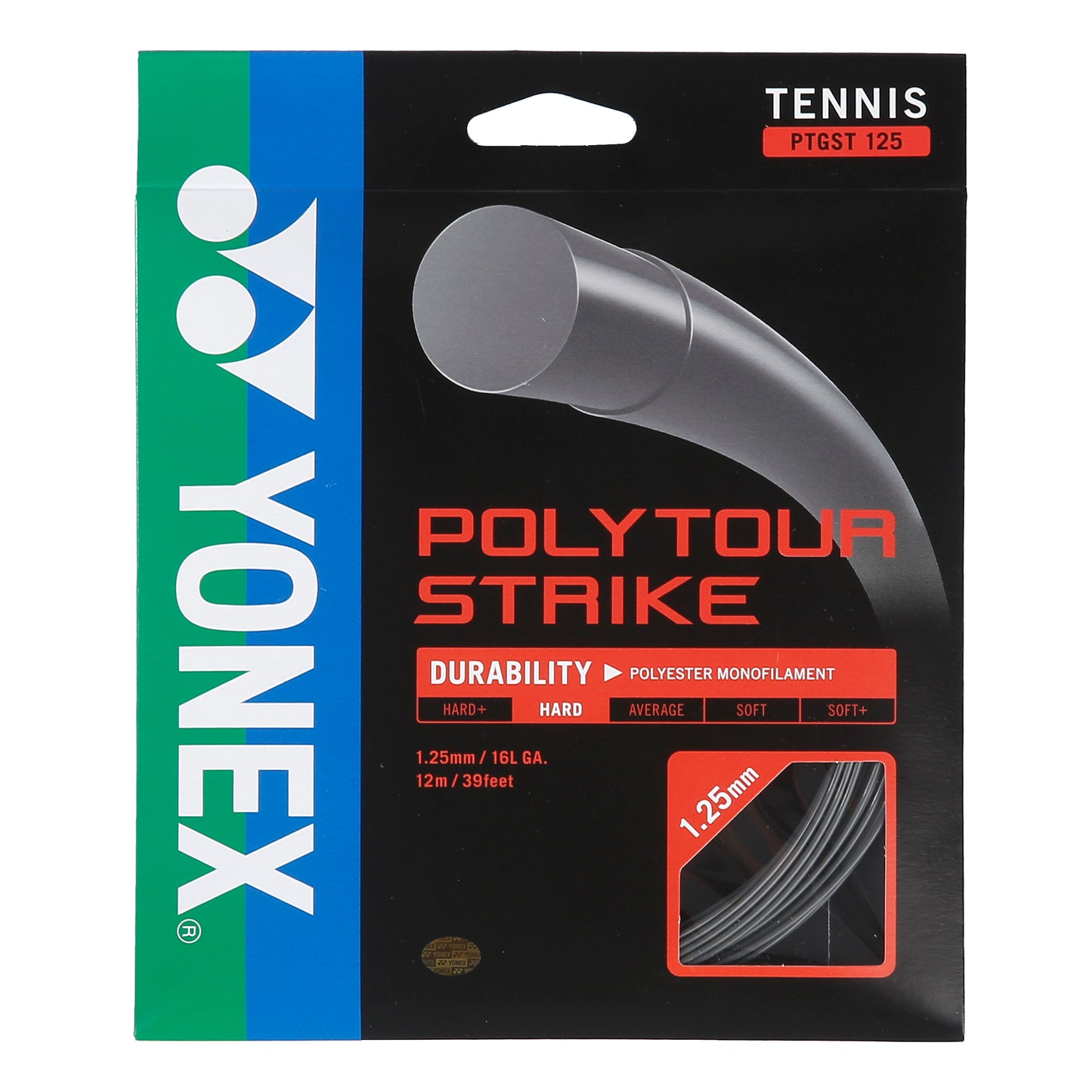 Yonex Poly Tour Strike Výpletová sada 12m - tmavě šedá Yonex Poly Tour Strike Výpletová sada 12m - tmavě šedá