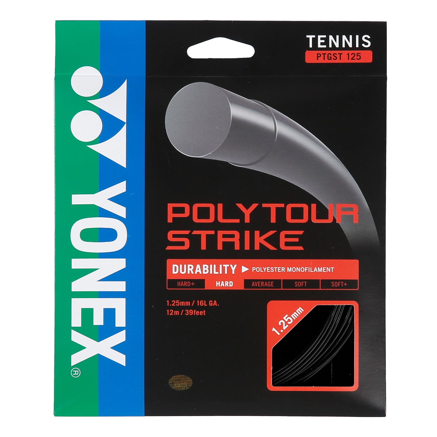 Yonex Poly Tour Strike Výpletová sada 12m - černá Yonex Poly Tour Strike Výpletová sada 12m - černá