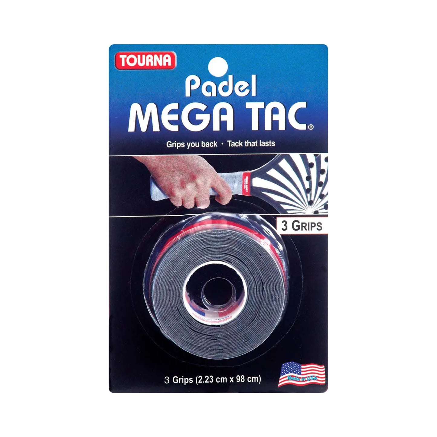 Tourna Padel Mega Tac 3ks V Baleni-Černá Tourna Padel Mega Tac 3ks V Baleni-Černá