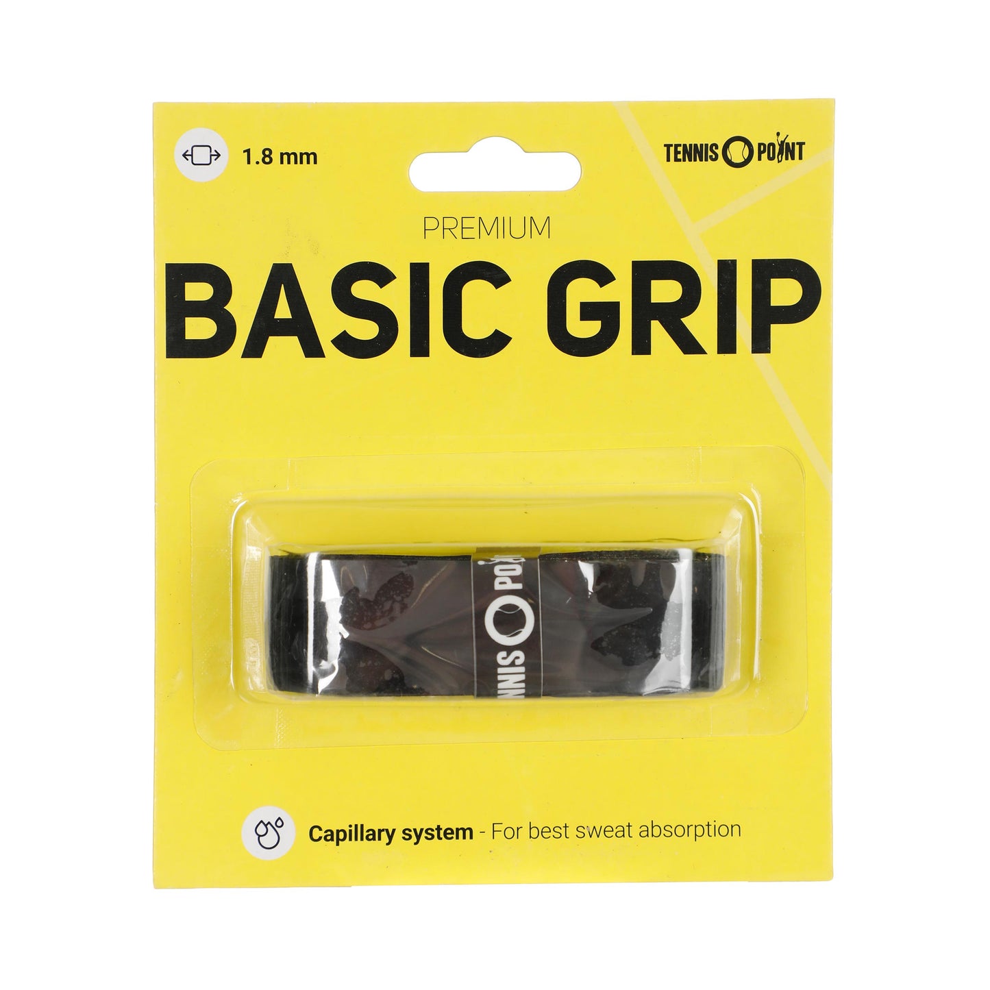 Tennis-Point Premium Grip 1ks V Balení-Černá Tennis-Point Premium Grip 1ks V Balení-Černá