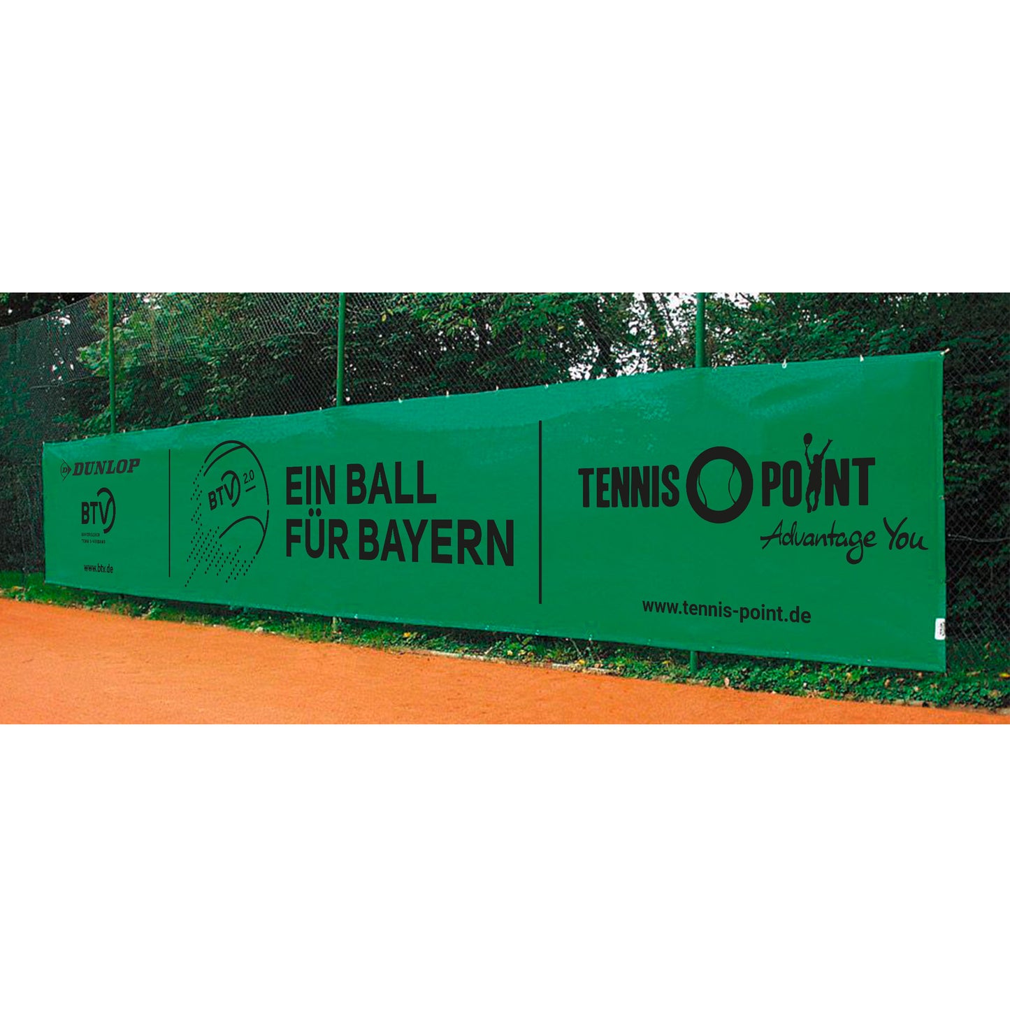 Tennis-Point Dunlop - Ein Ball für Bayern Zástěna 12x2m Tennis-Point Dunlop - Ein Ball für Bayern Zástěna 12x2m