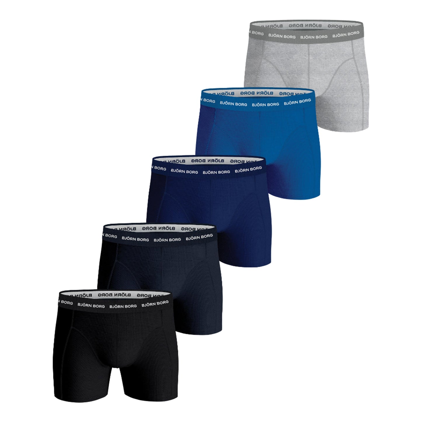 Björn Borg Cotton Stretch Trenýrky 5ks v baleni Muži - černá, modrá Björn Borg Cotton Stretch Trenýrky 5ks v baleni Muži - černá, modrá