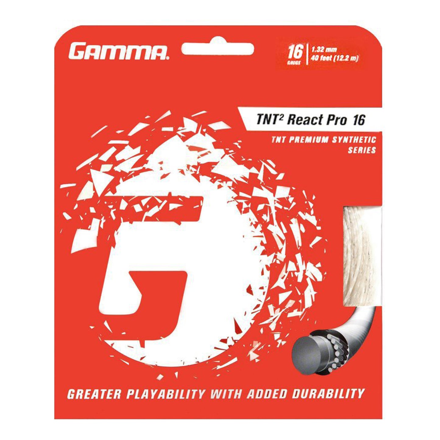Gamma TNT² React Pro Výpletová Sada 12,2m-Bílá Gamma TNT² React Pro Výpletová Sada 12,2m-Bílá