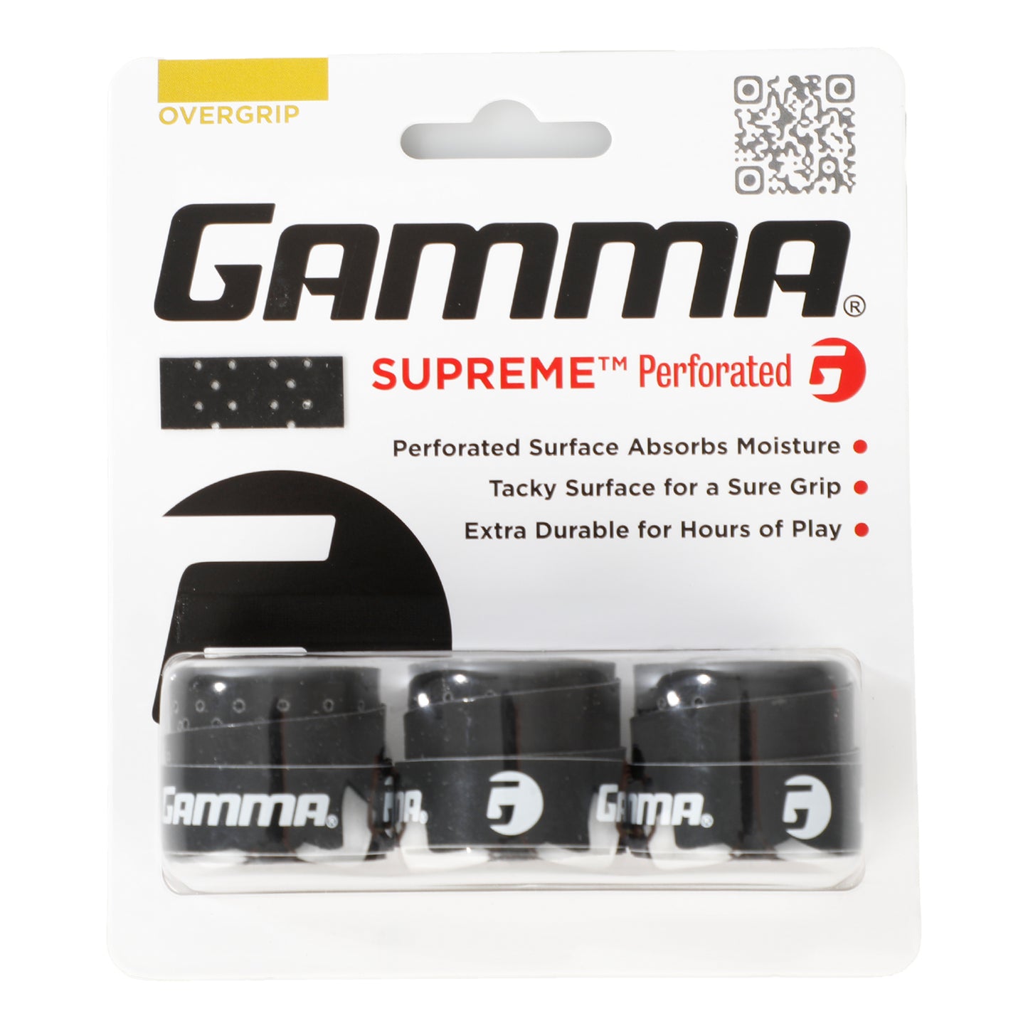 Gamma Supreme Perforated 3ks v baleni - černá Gamma Supreme Perforated 3ks v baleni - černá