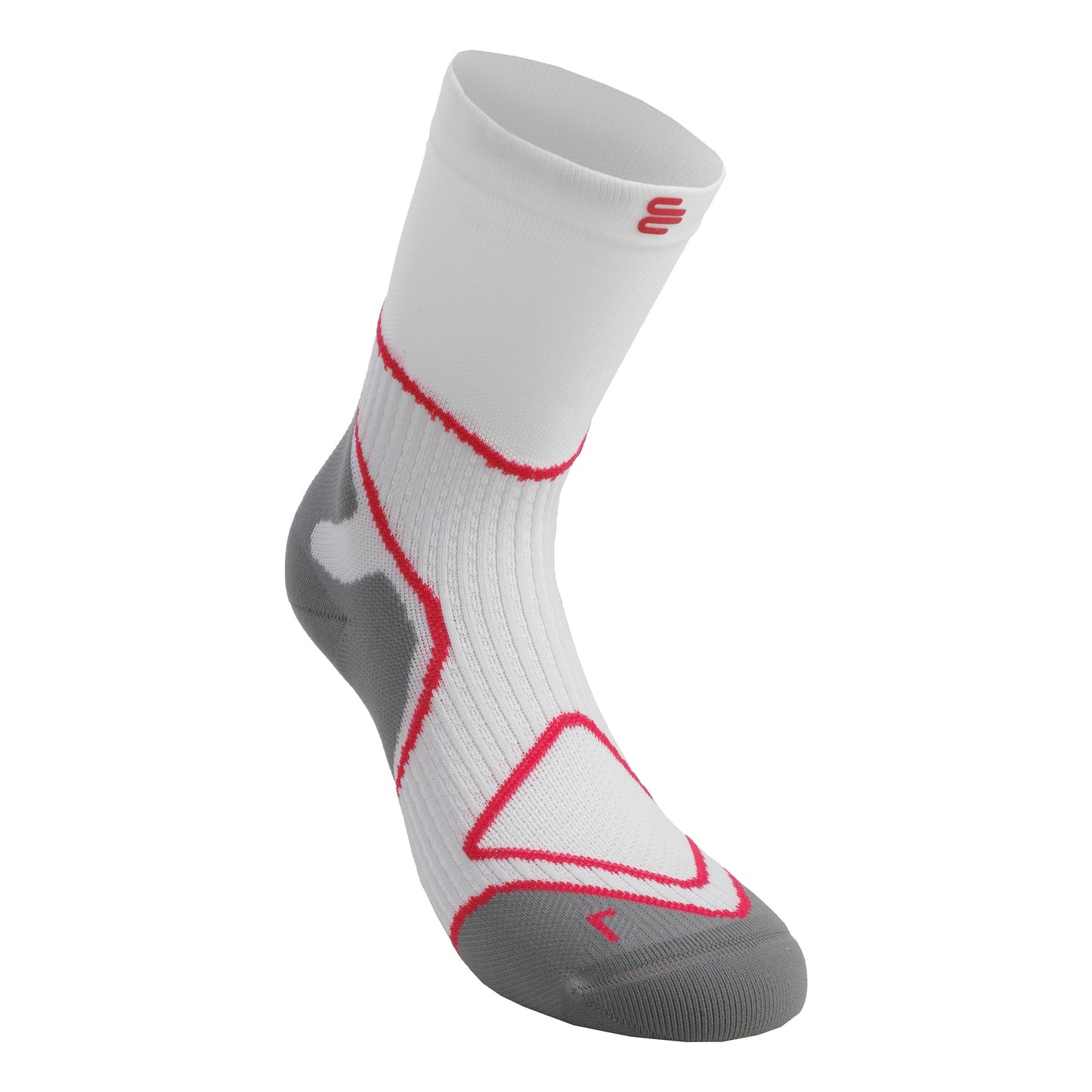 Bauerfeind Performance Mid Cut Running socks Dámy - bílá, růžová Bauerfeind Performance Mid Cut Running socks Dámy - bílá, růžová
