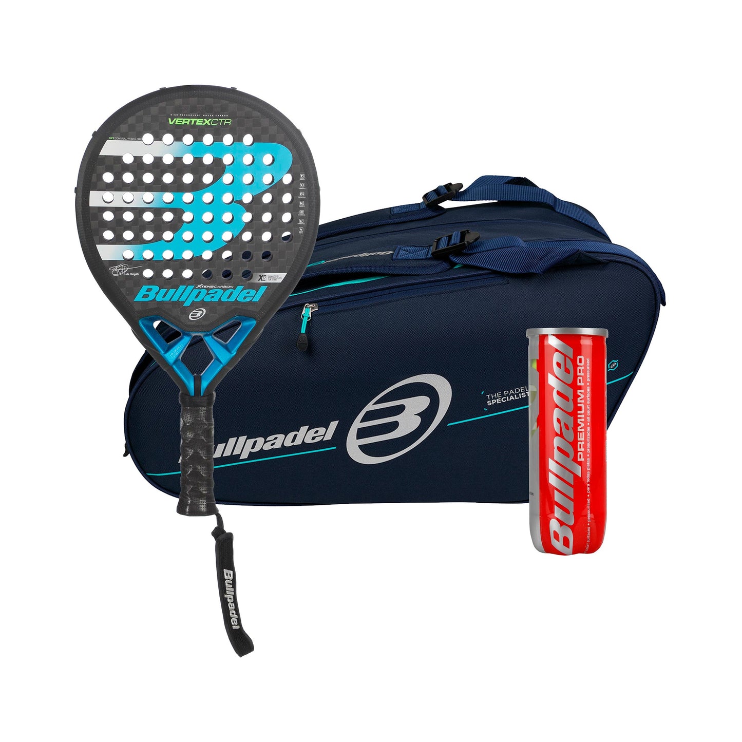 Bullpadel 3ks v baleni Vertex 2 CTR Navíc taška na raketu, Navíc dóza na míče Bullpadel 3ks v baleni Vertex 2 CTR Navíc taška na raketu, Navíc dóza na míče