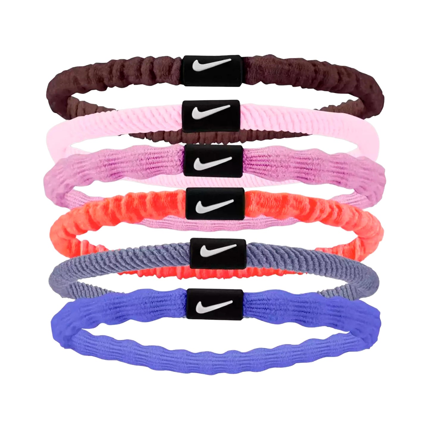 Nike Flex Hair Tie Čelenka 6ks balení Unisex - růžová, bílá Nike Flex Hair Tie Čelenka 6ks balení Unisex - růžová, bílá
