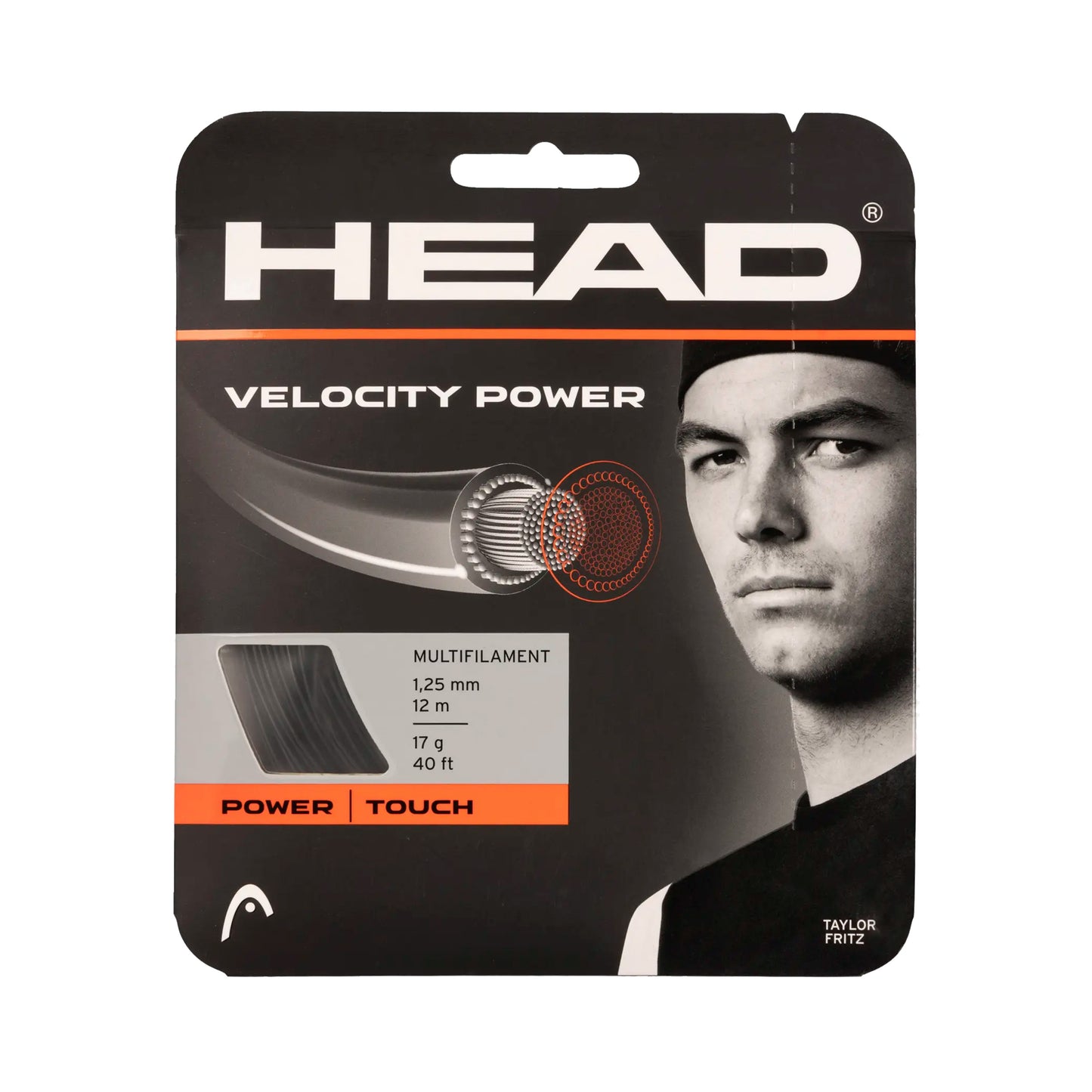 HEAD Velocity MLT Power Výpletová sada 12m - černá HEAD Velocity MLT Power Výpletová sada 12m - černá