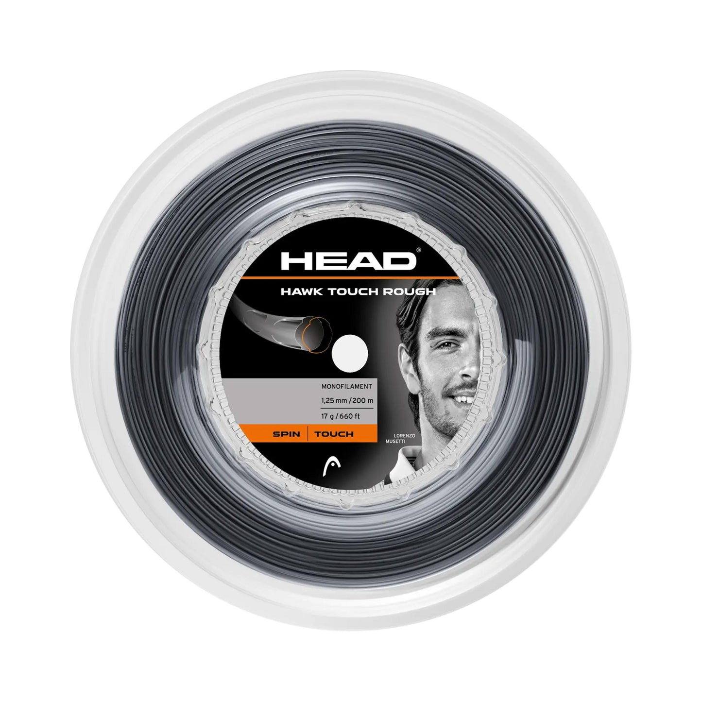 HEAD Hawk Touch Rough Výplet - role 200m - černá HEAD Hawk Touch Rough Výplet - role 200m - černá