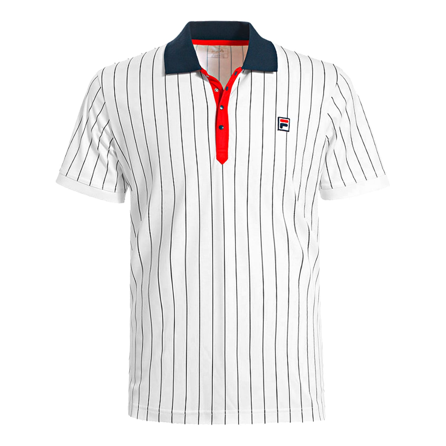 Fila Stripes Pólo Muži-Bílá,Tmavě Modrá