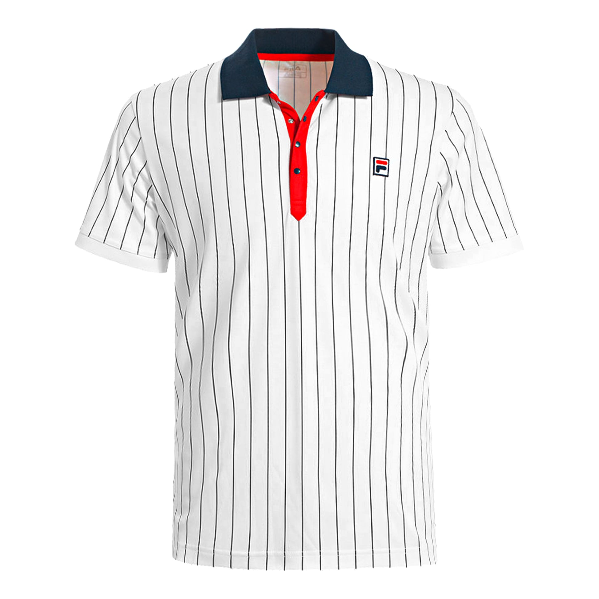 Fila Stripes Pólo Muži-Bílá,Tmavě Modrá
