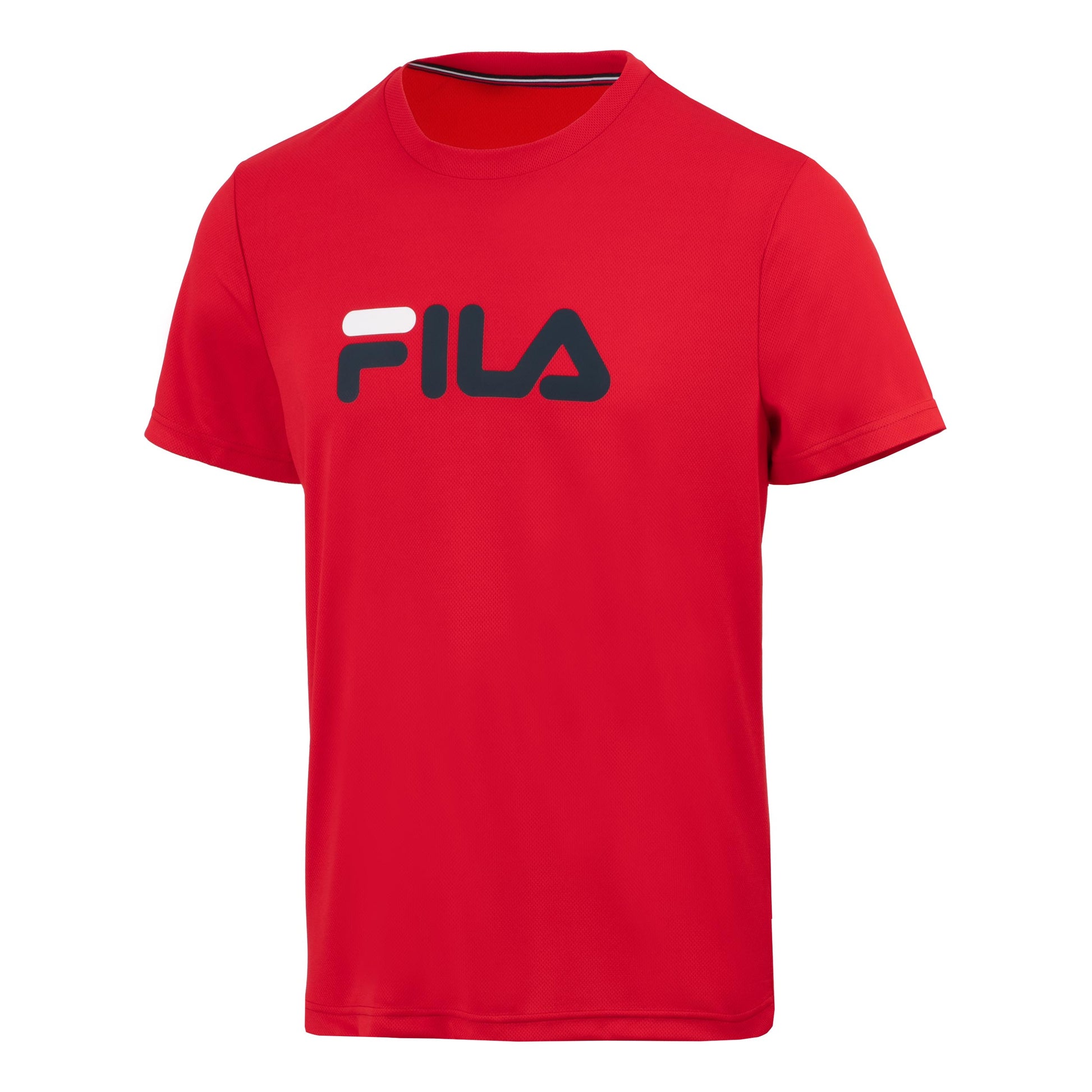 Fila Logo Tričko Muži-Červená,Tmavě Modrá