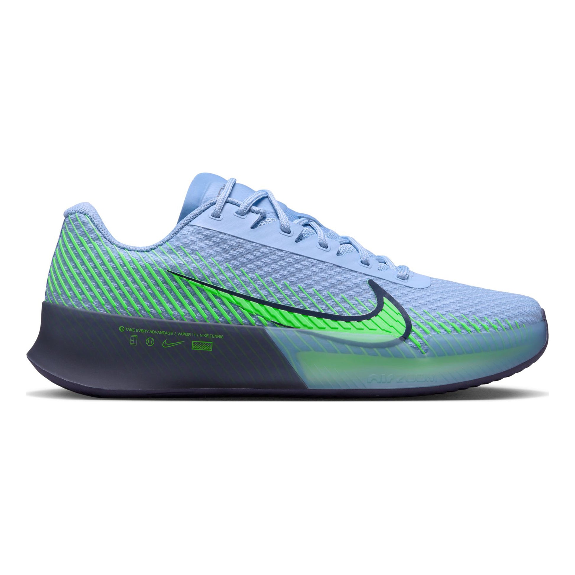 Nike Air Zoom Vapor 11 Obuv na antuku Muži - šeříková, neonově zelená