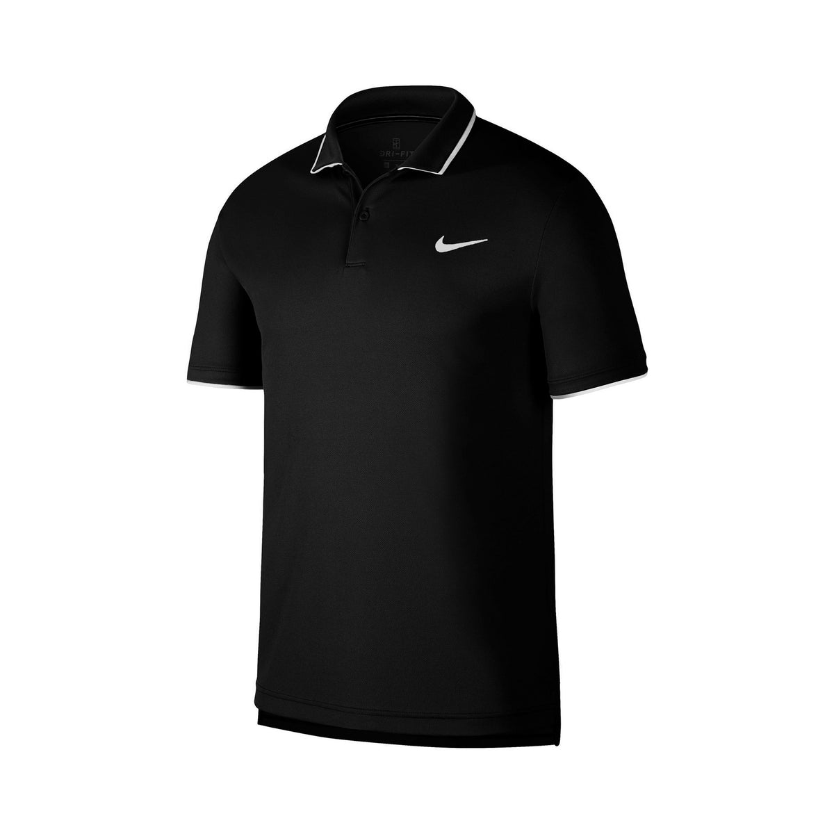 Nike Court Dry Team Pólo Chlapci - černá, bílá