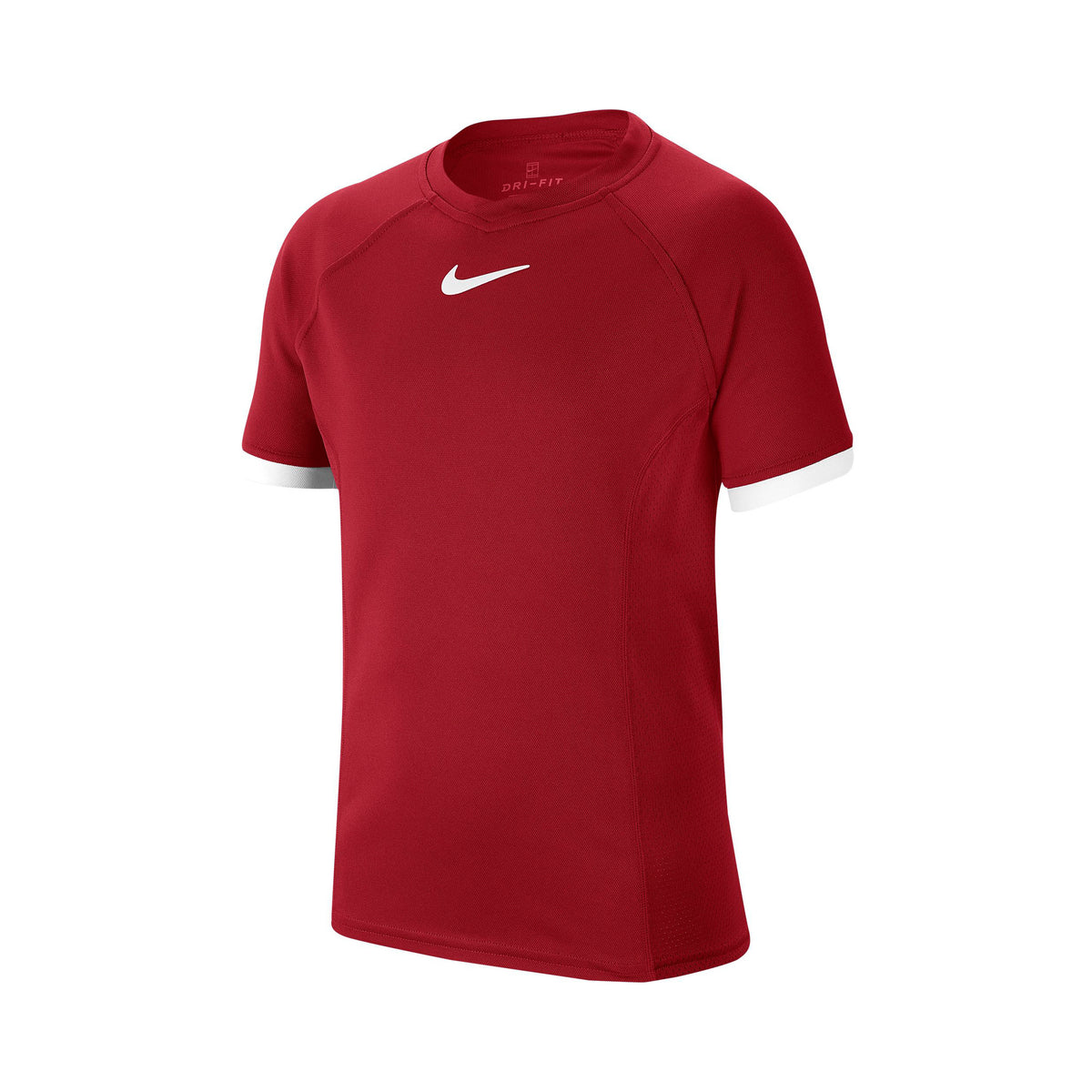 Nike Court Dri-Fit Tričko Chlapci - tmavě červená, bílá