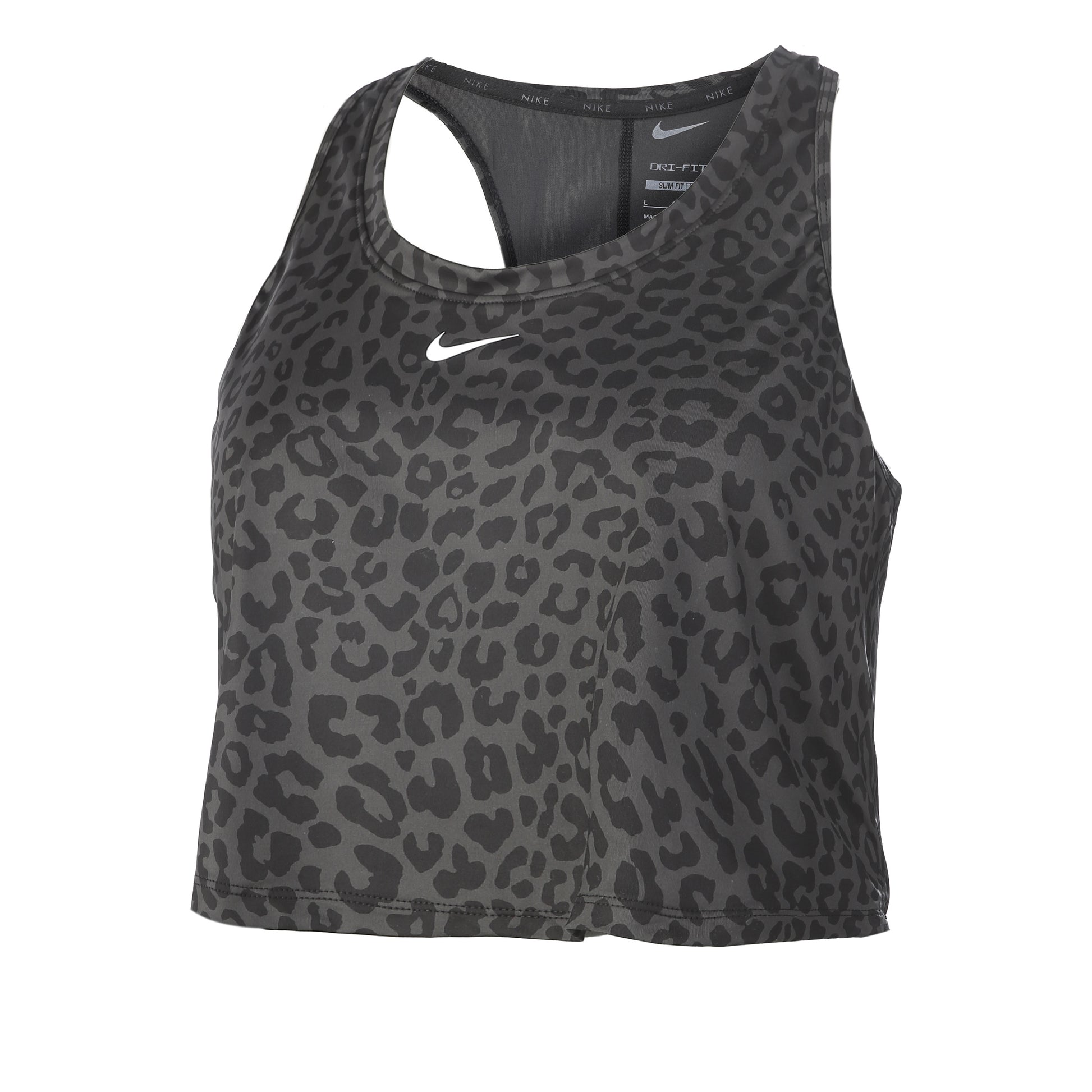 Nike Dri-Fit One Slim Leopard Sportovní tílko Dámy - šedá, černá