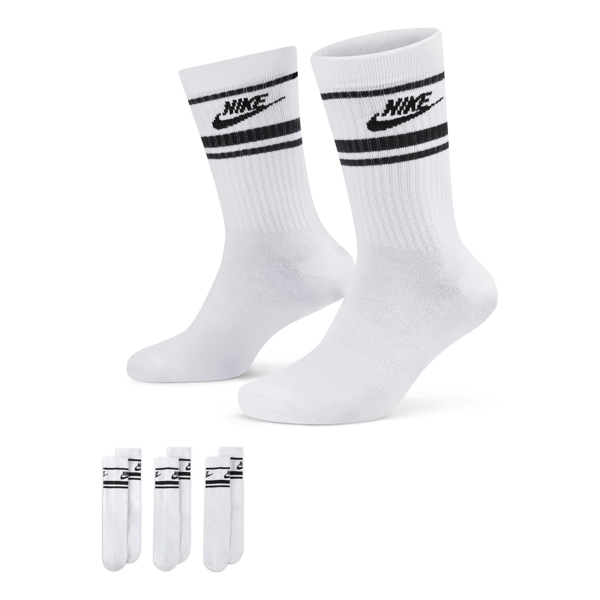 Nike Sportswear Everyday Essential Tenisové Ponožky 3ks V Baleni-Bílá,Černá