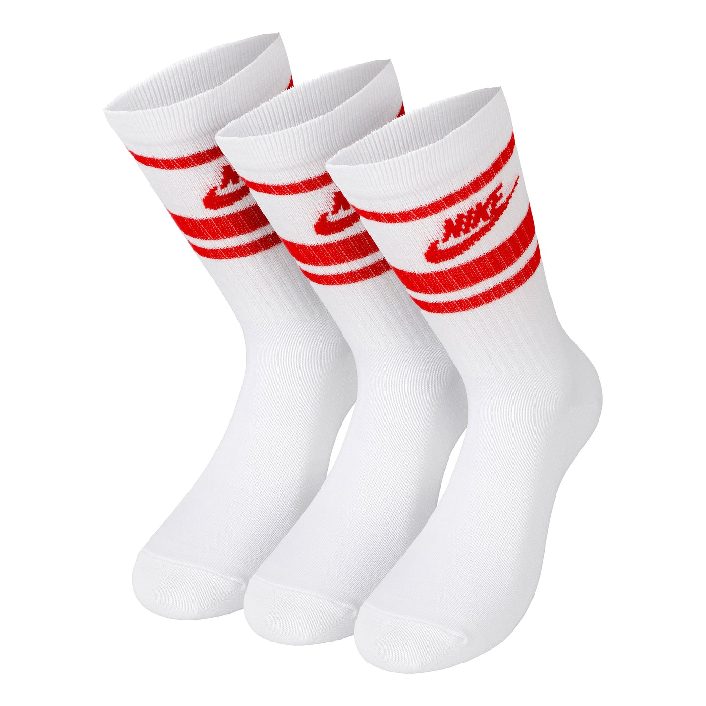 Nike Sportswear Everyday Essential Tenisové Ponožky 3ks V Baleni-Bílá,Červená